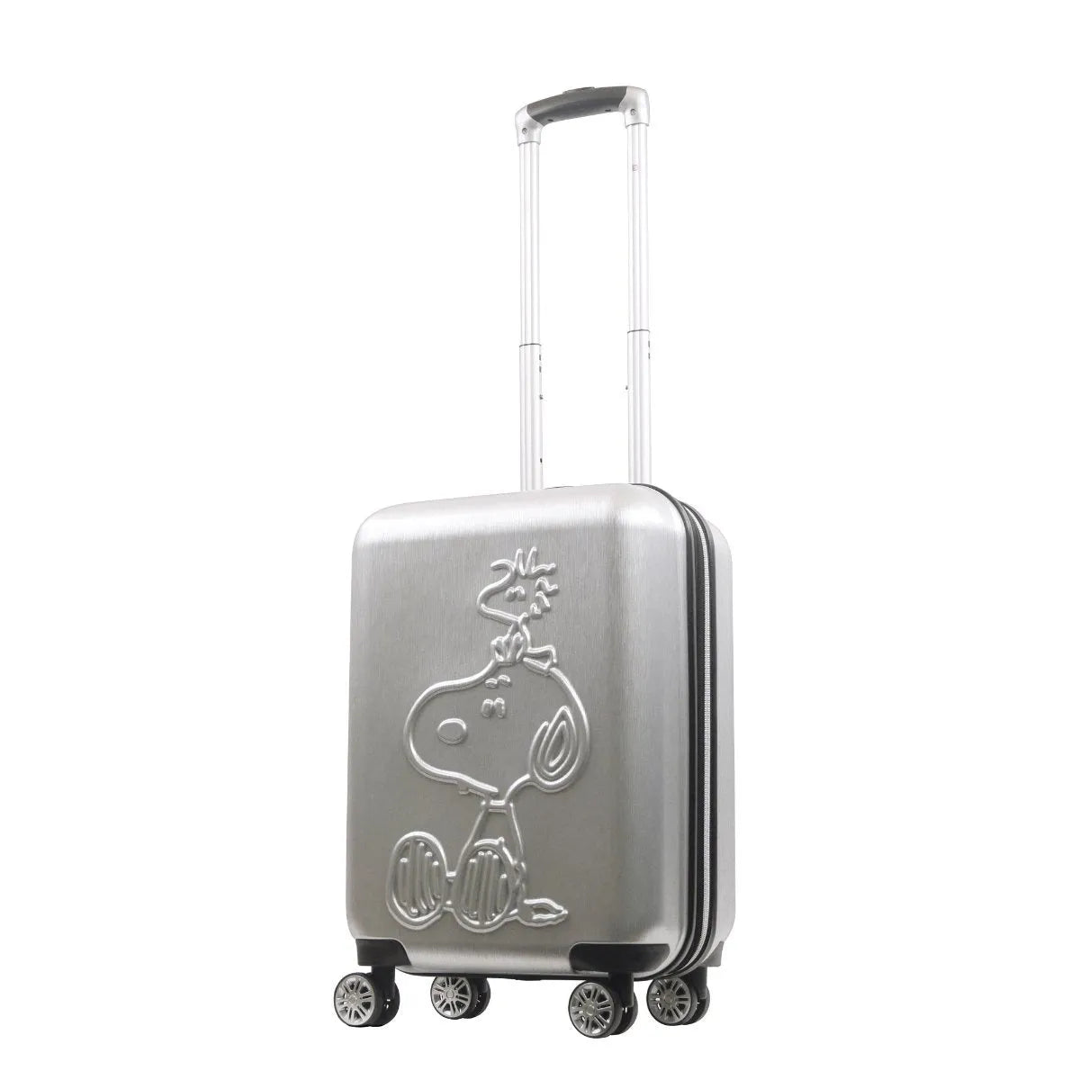 Peanuts Snoopy & Woodstock Silver 22" Carry-on Spinner Luggage