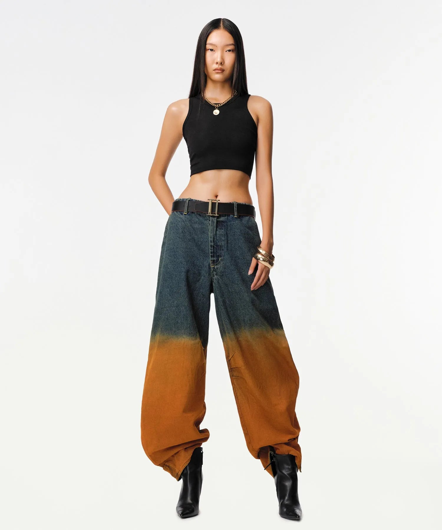 Rusted Ombre Gemyny Horseshoe Jeans