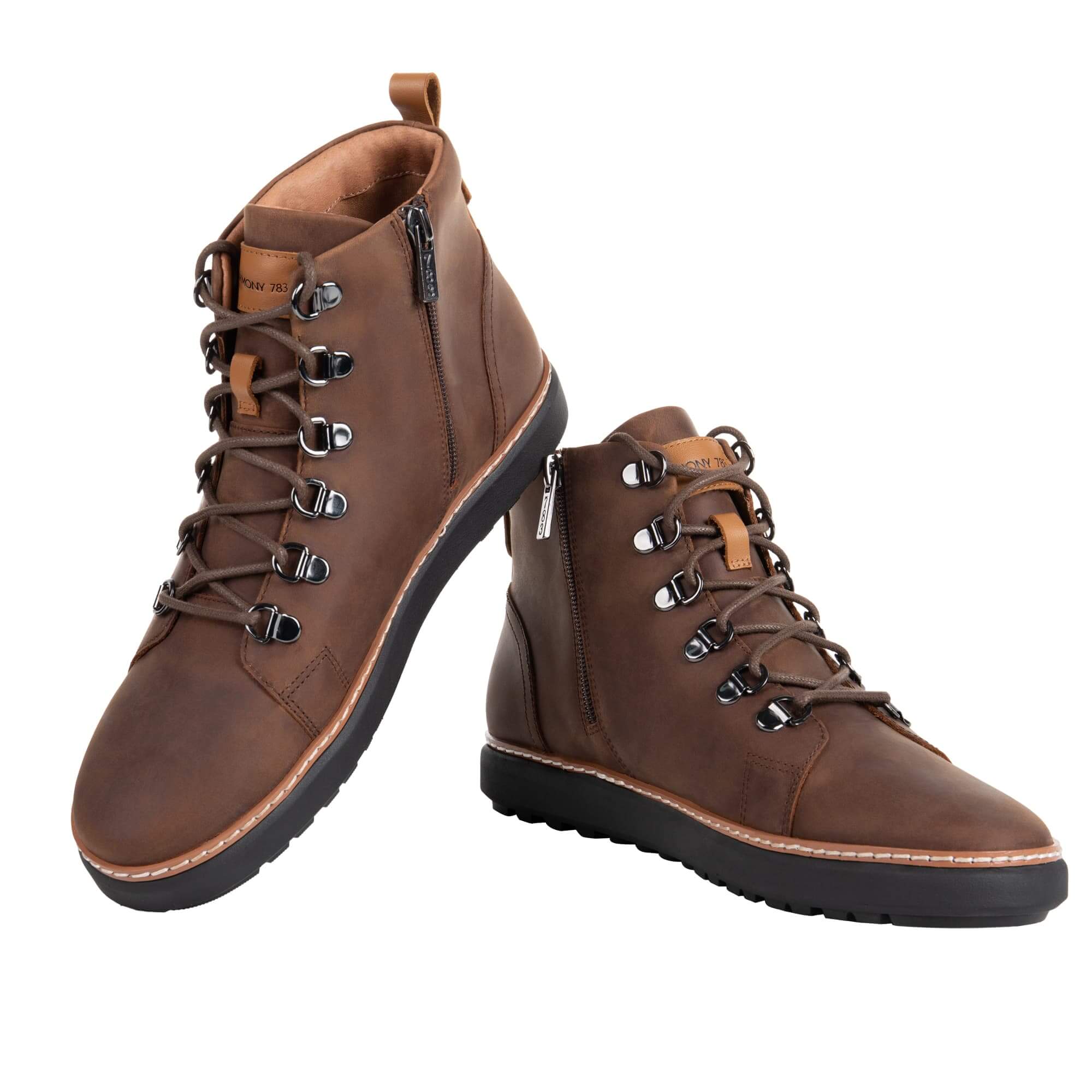 Charlie High-Top Grounding Shoes • Brown Leather