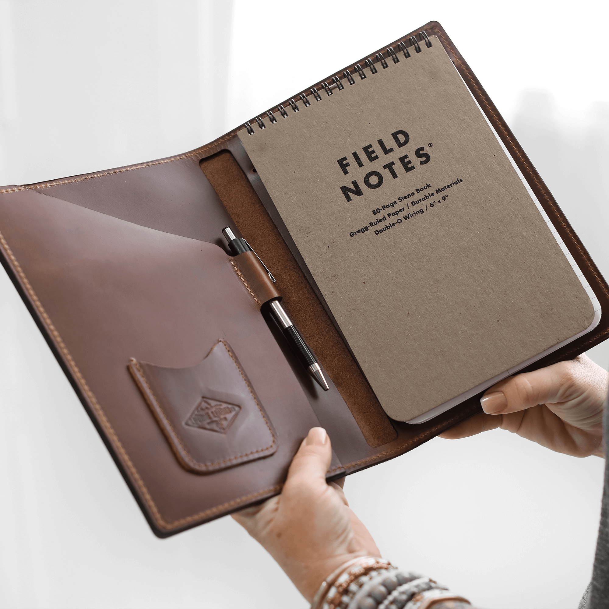 Stylish Leather Steno Pad with Cover