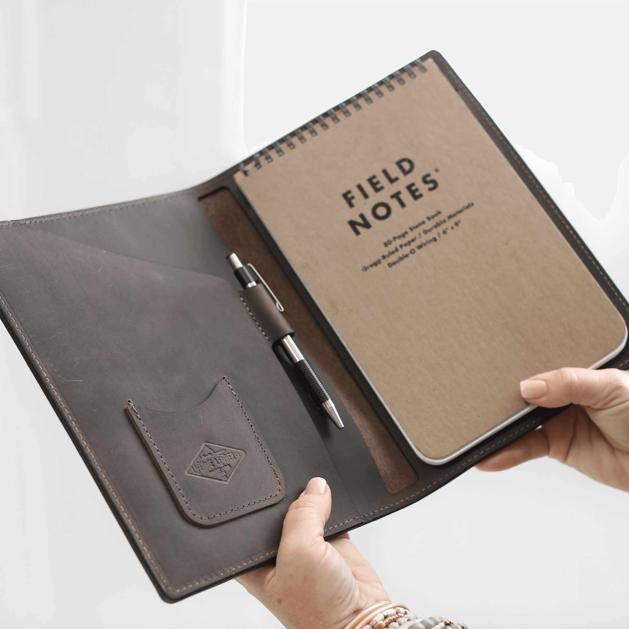 Stylish Leather Steno Pad with Cover