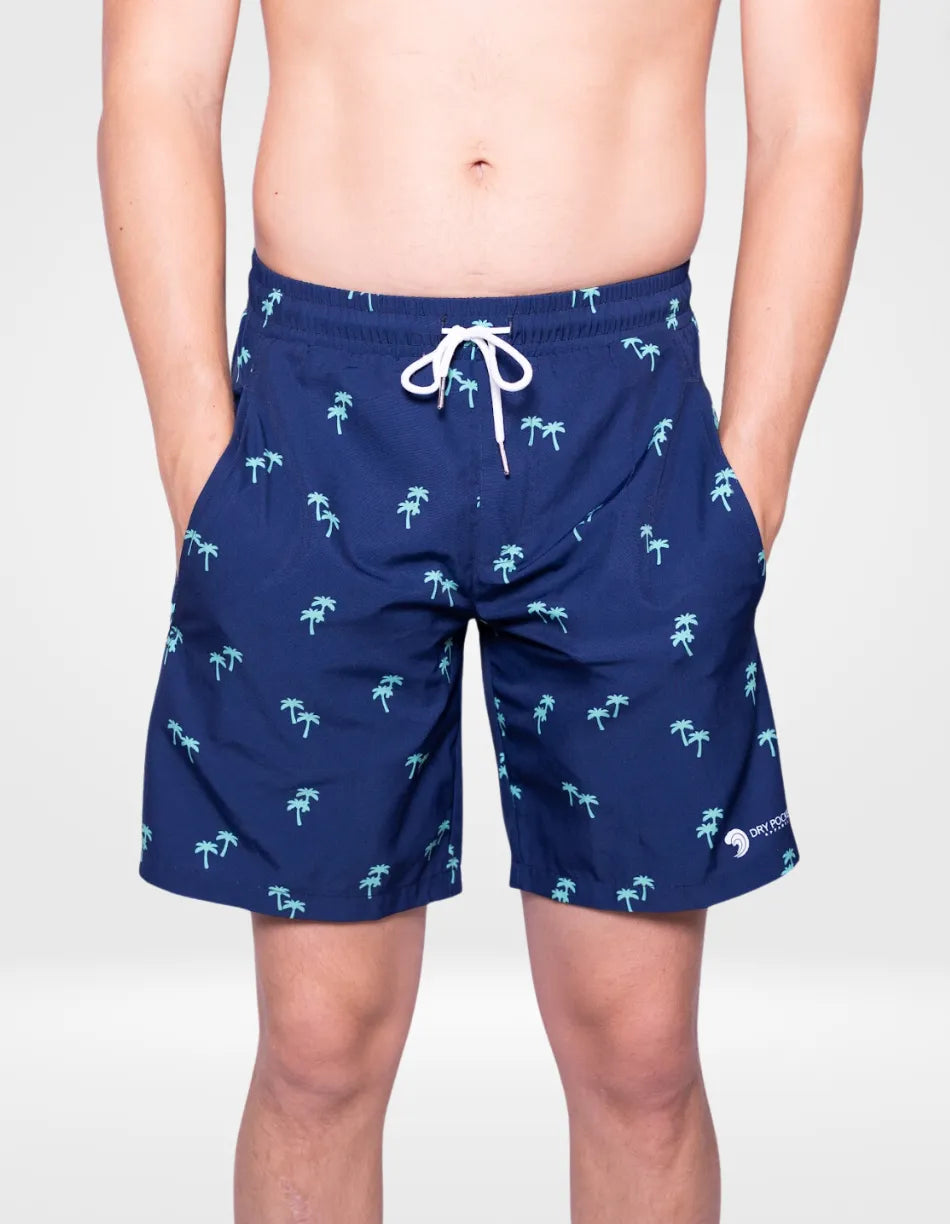Tropical Trees - Waterproof Swim Shorts With A Waterproof Pocket