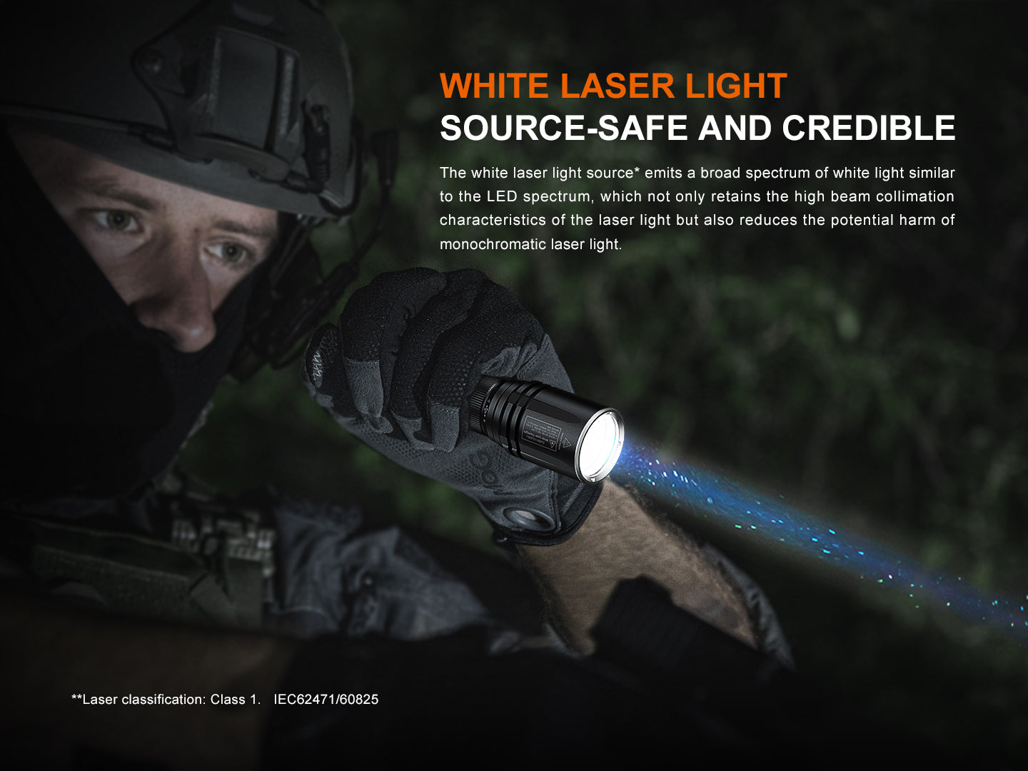 TK30R Tactical White Laser Rechargeable Flashlight