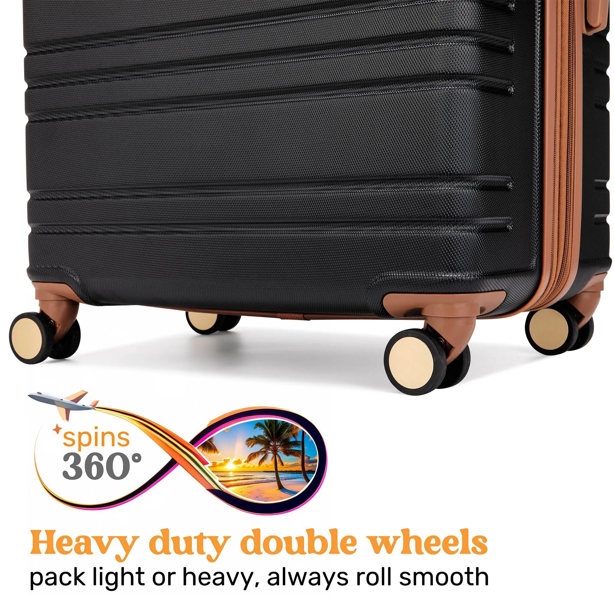 Miami CarryOn Brickell Luggage Set in Black