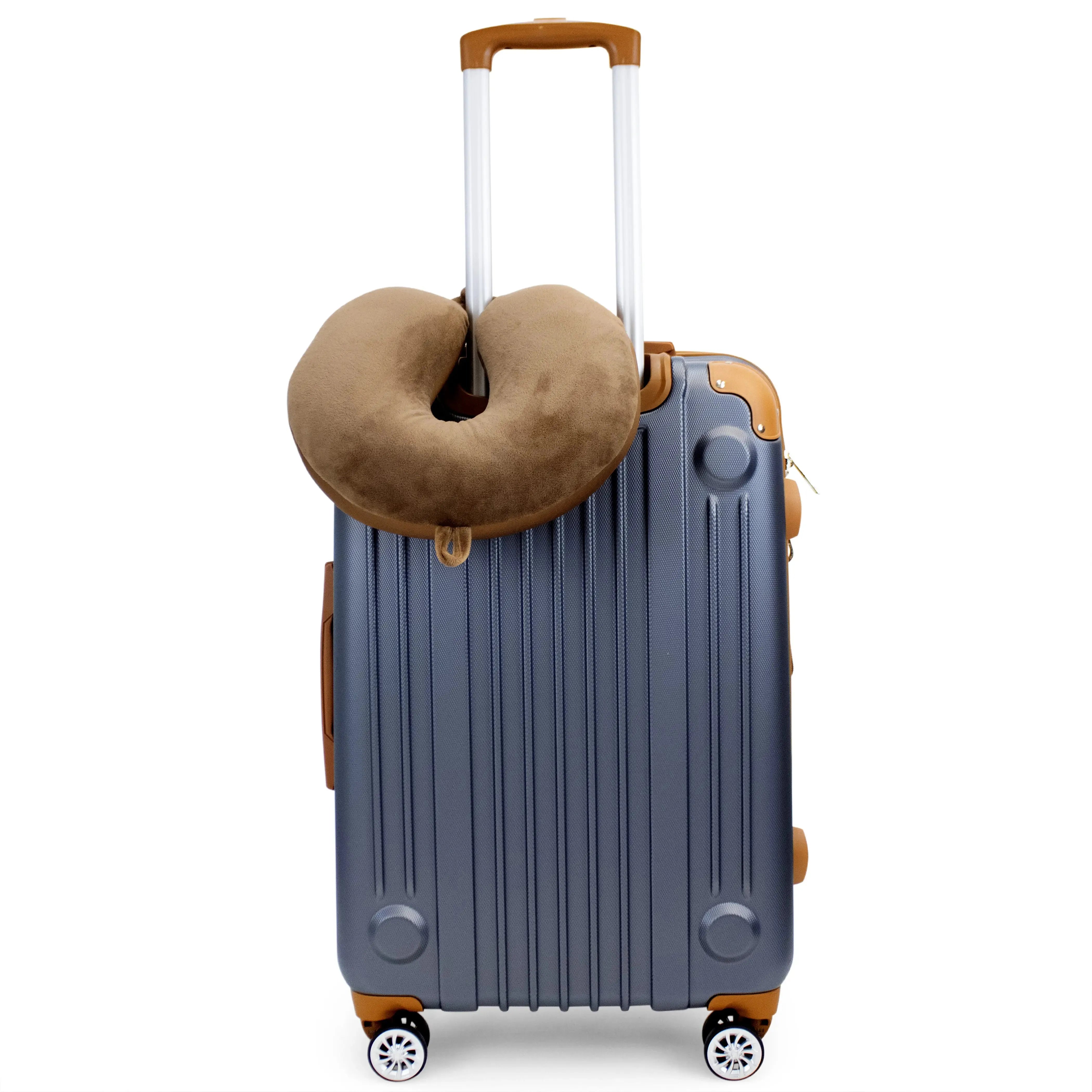 Almohada de cuello de viaje con microperlas de felpa