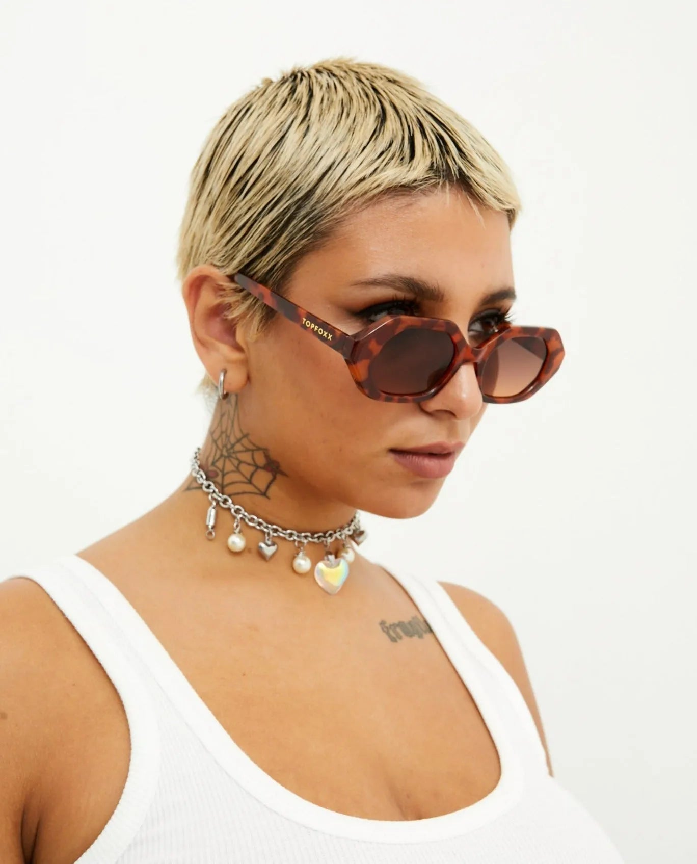 Geometric Unisex Sunglasses - Tortoise