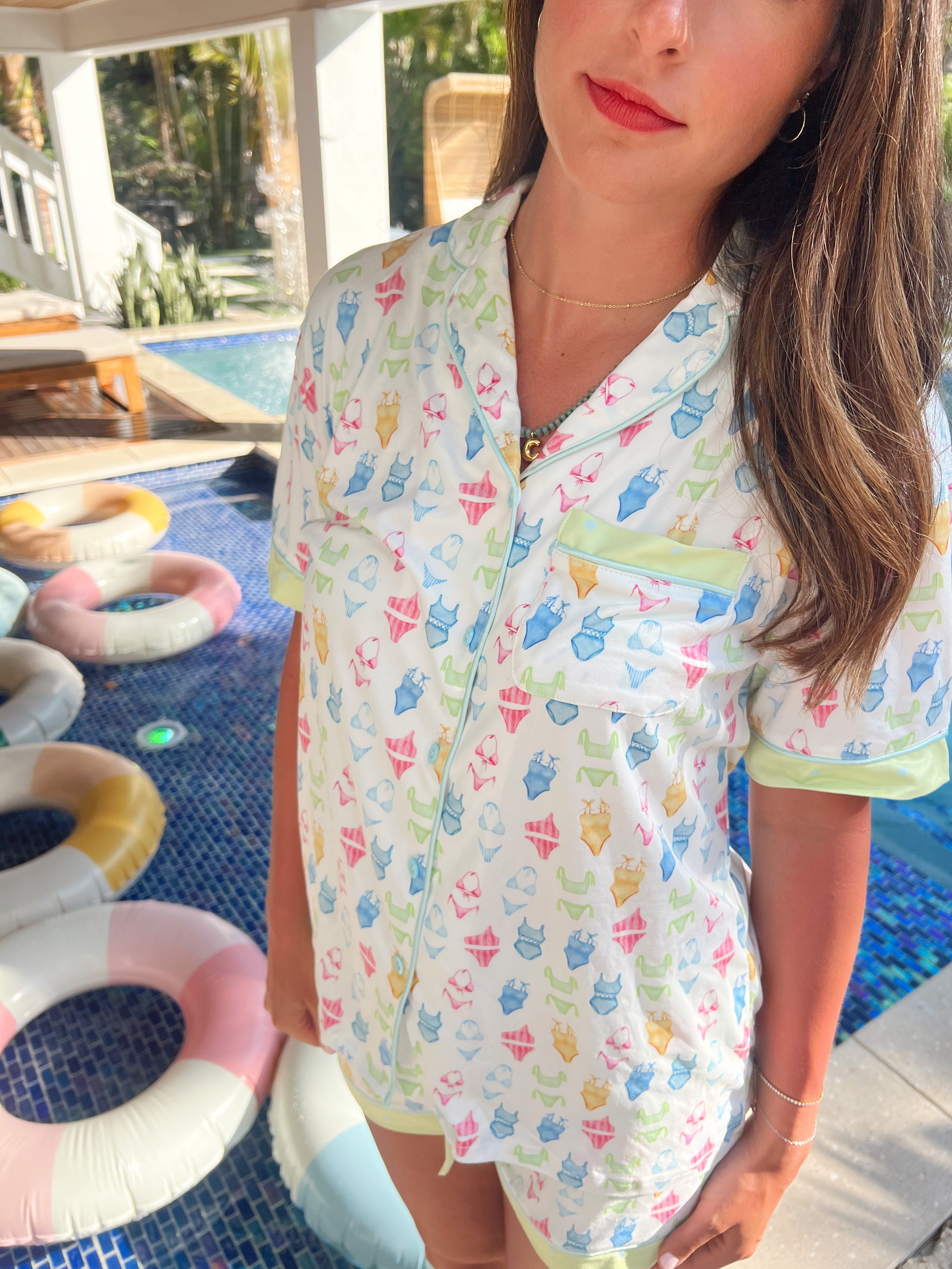 Bikinis - Short Sleeve Pajama Set