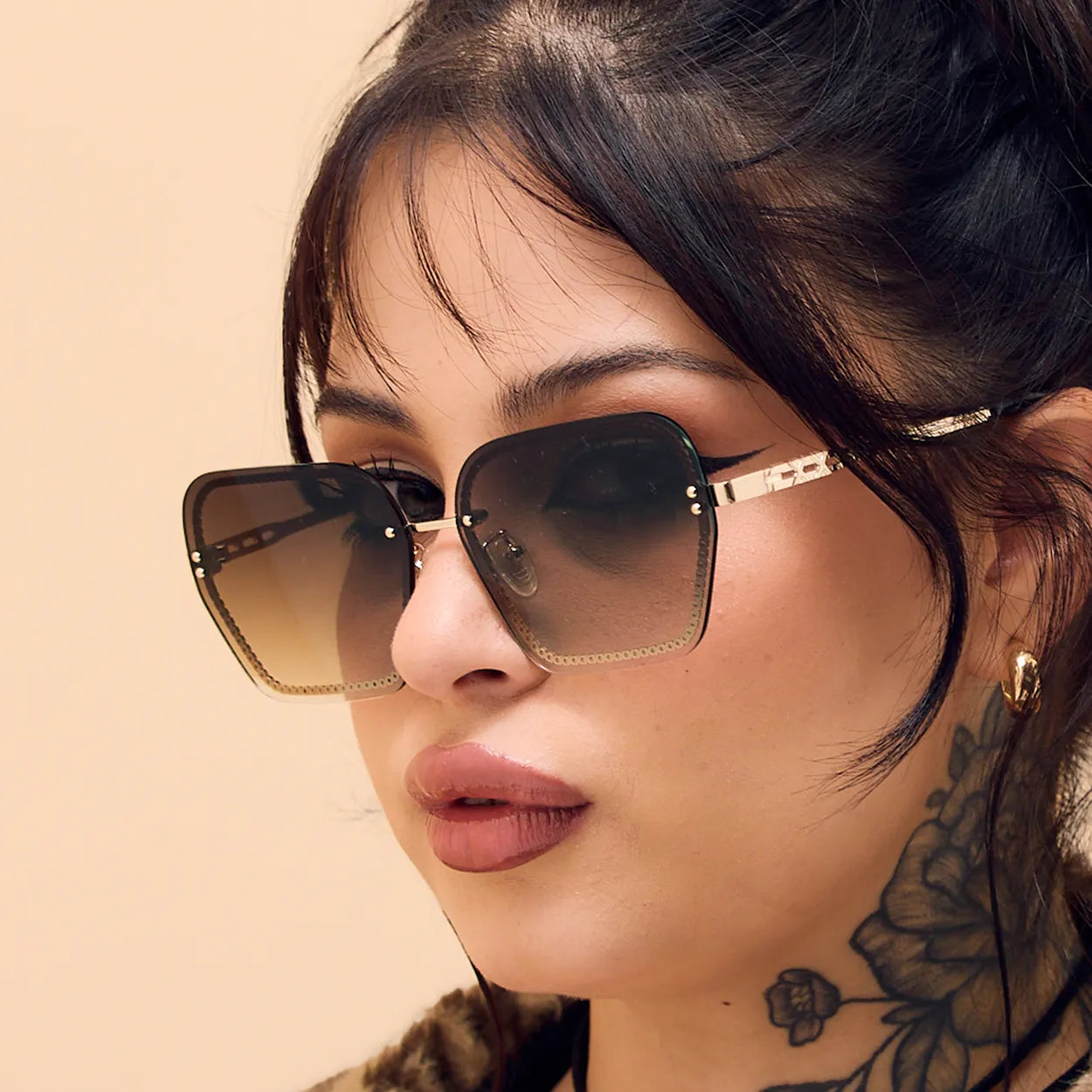 Chain Reaction Sunglasses - Faded Brown