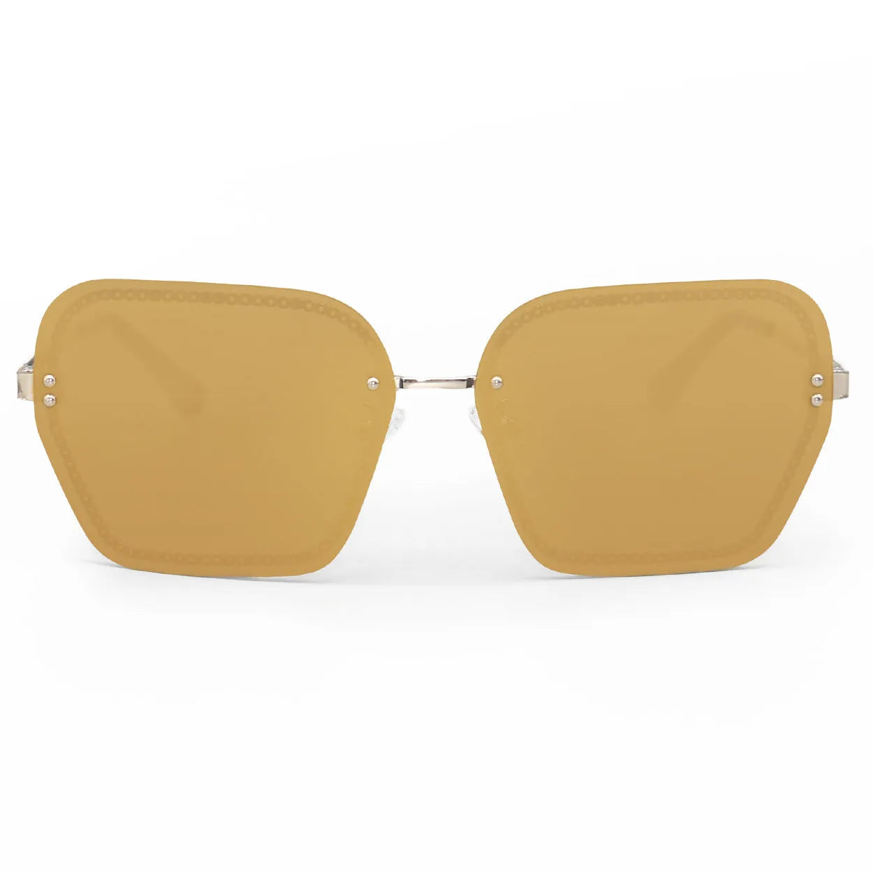 Chain Reaction Sunglasses - Mirrored Gold