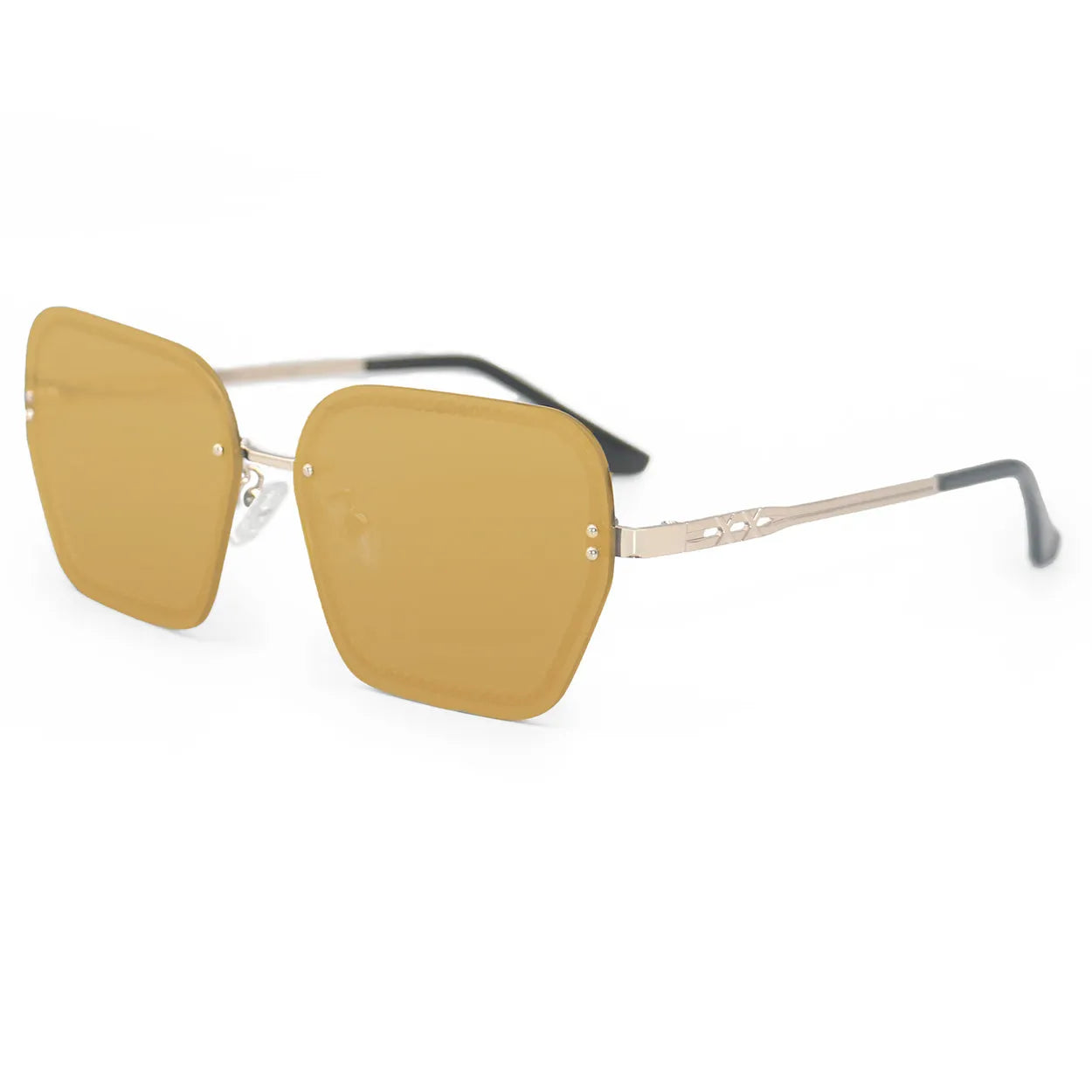 Chain Reaction Sunglasses - Mirrored Gold