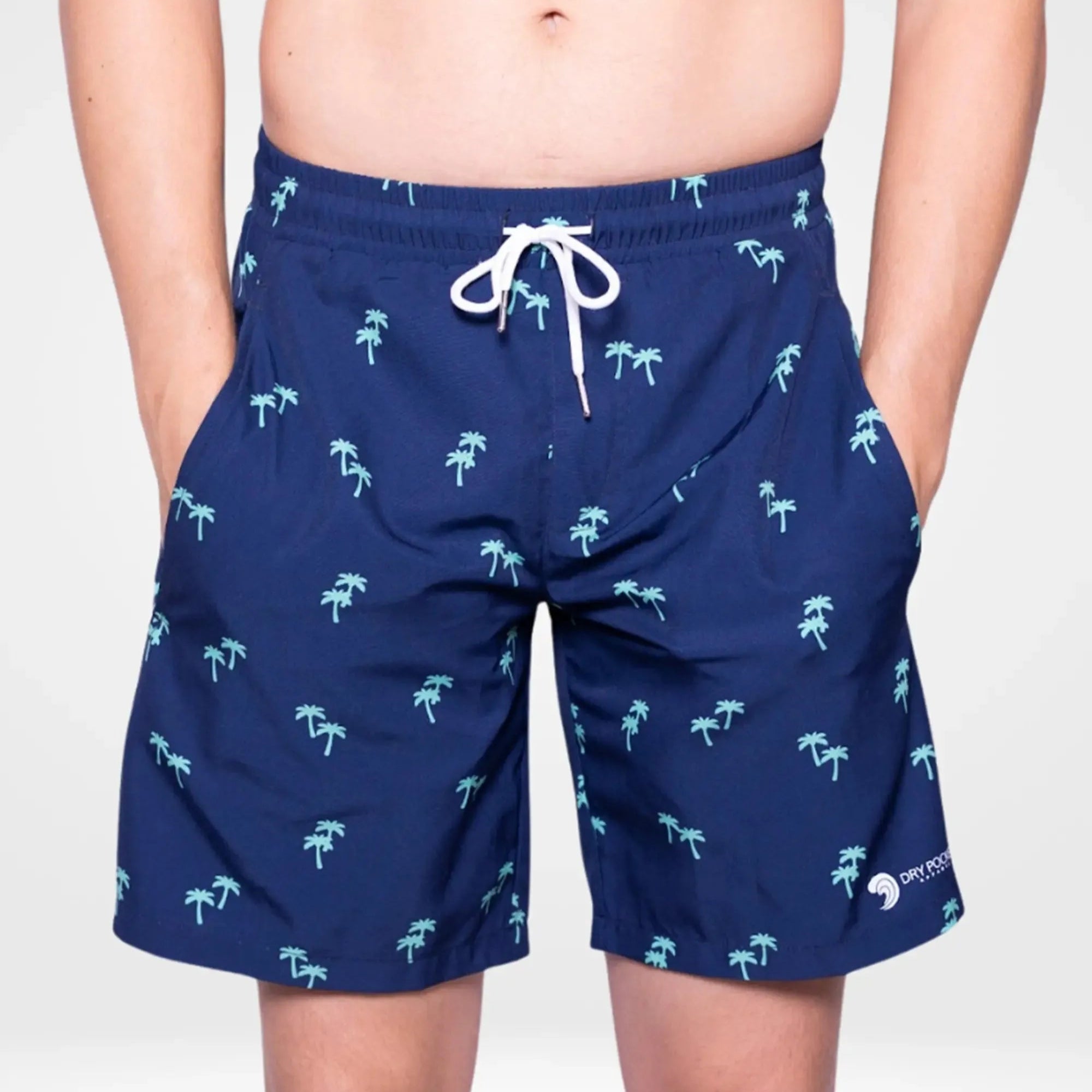 Tropical Trees - Waterproof Swim Shorts With A Waterproof Pocket