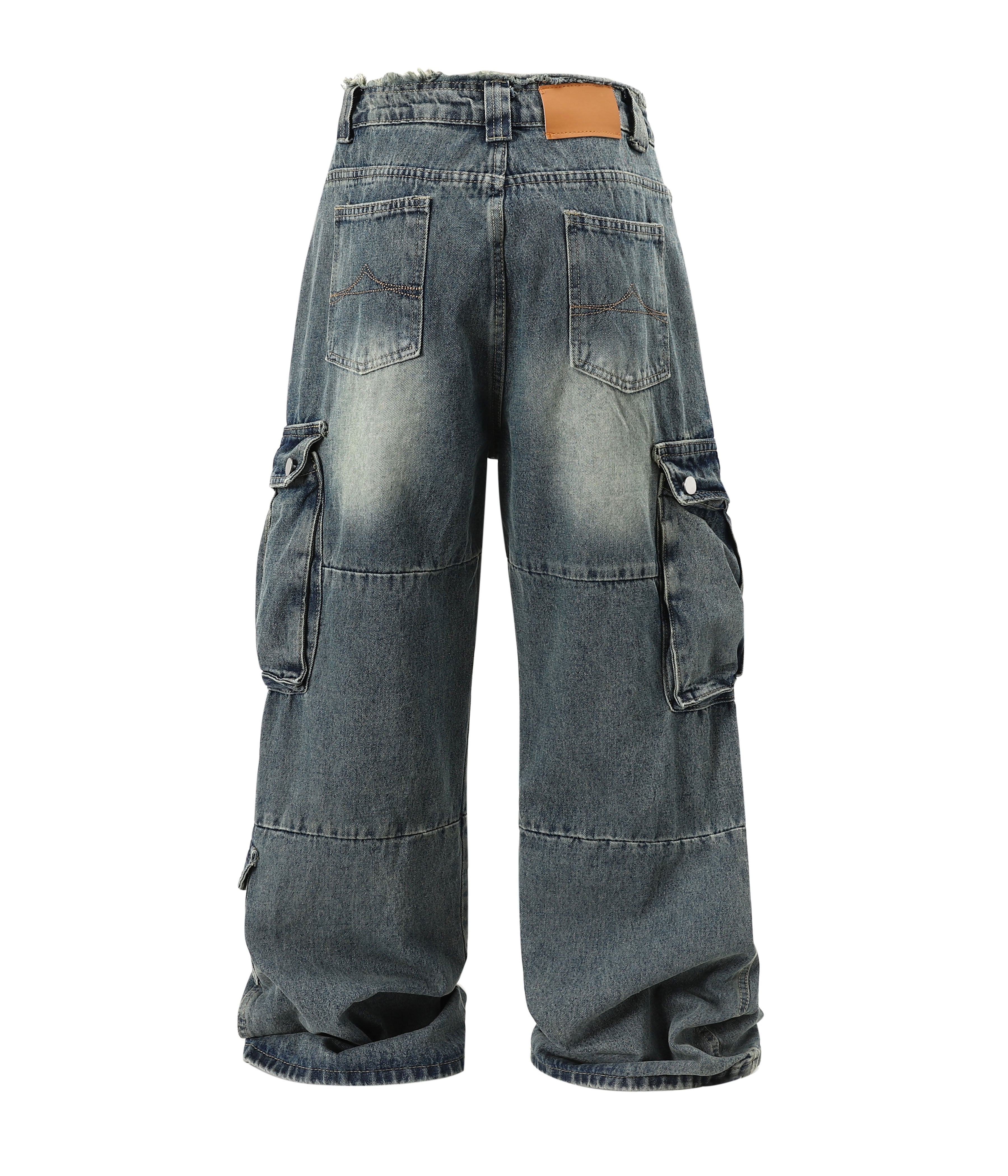AZUL DISTRESSED CARGO DENIM