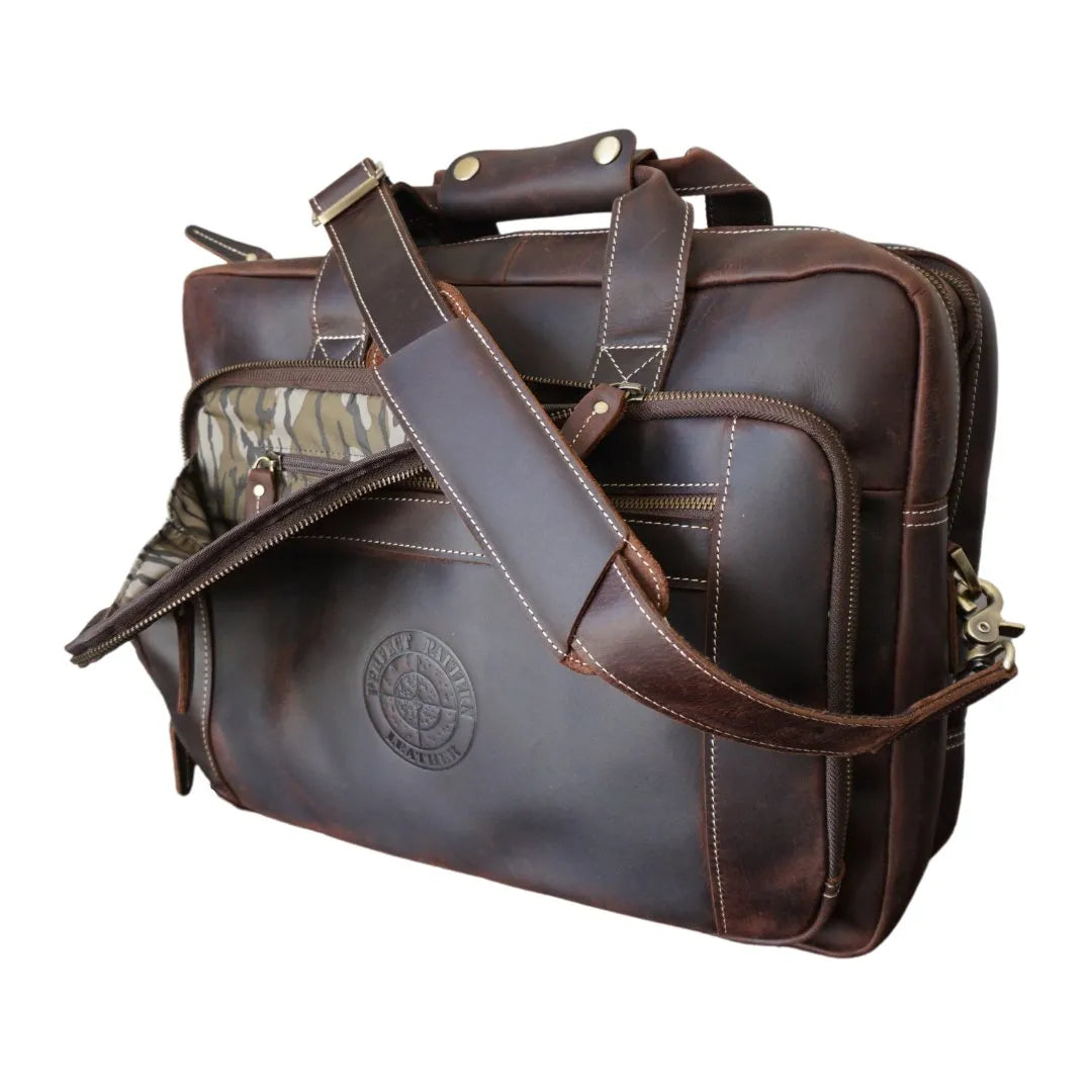 Greenhead" Bottomland Full Grain Buffalo Leather Briefcase
