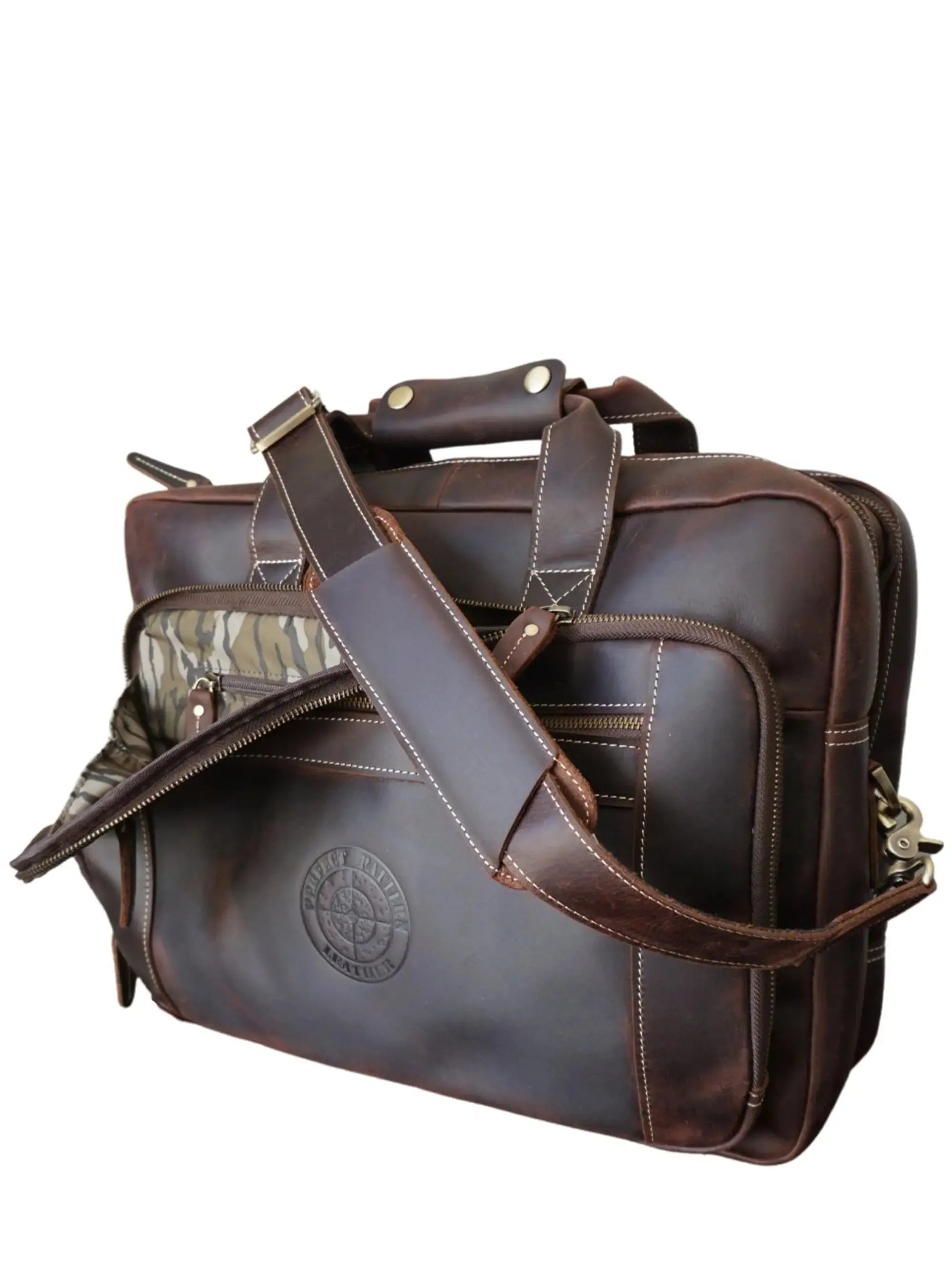 Greenhead" Bottomland Full Grain Buffalo Leather Briefcase
