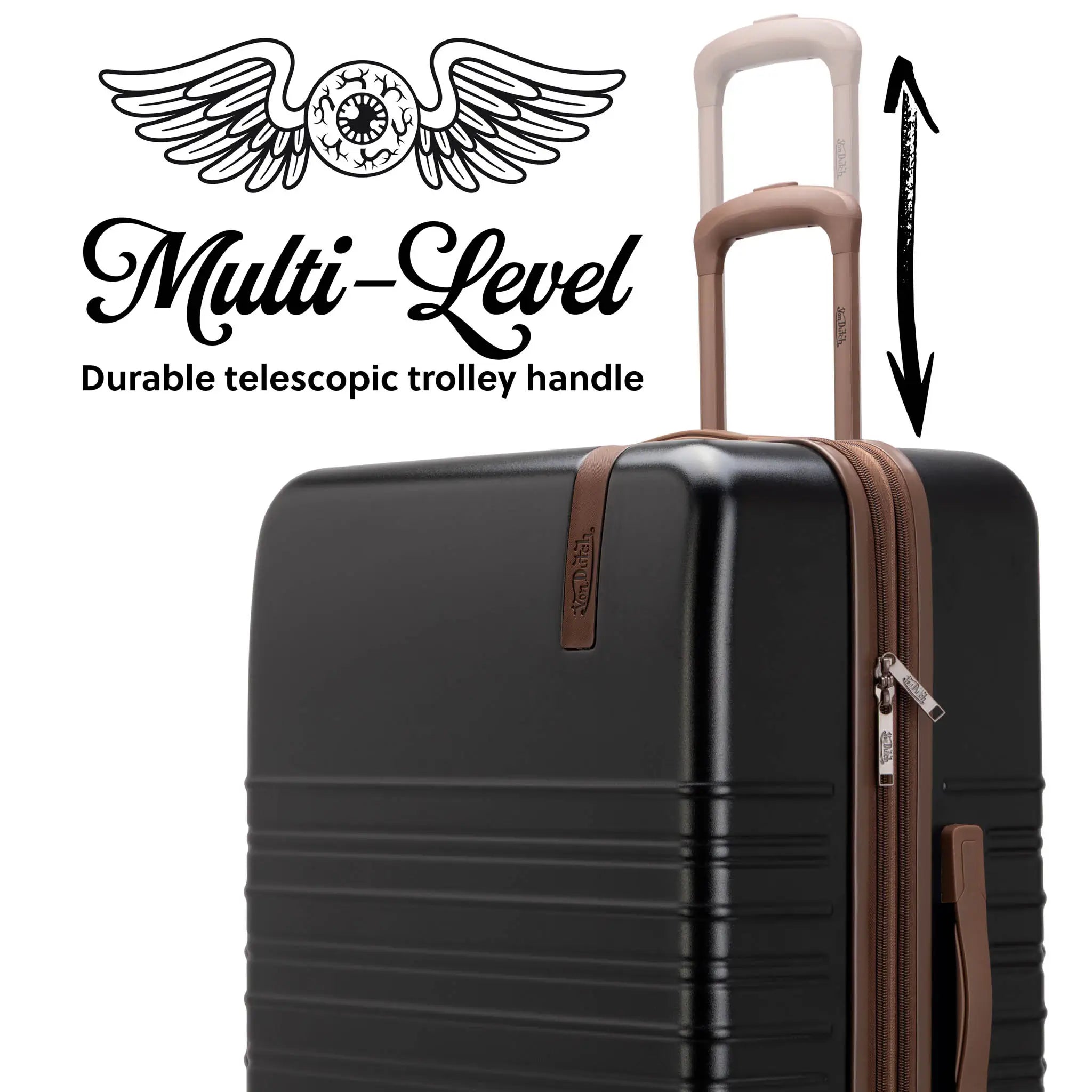 Retro Trek 3-Piece Expandable Hardside Spinner Luggage Set