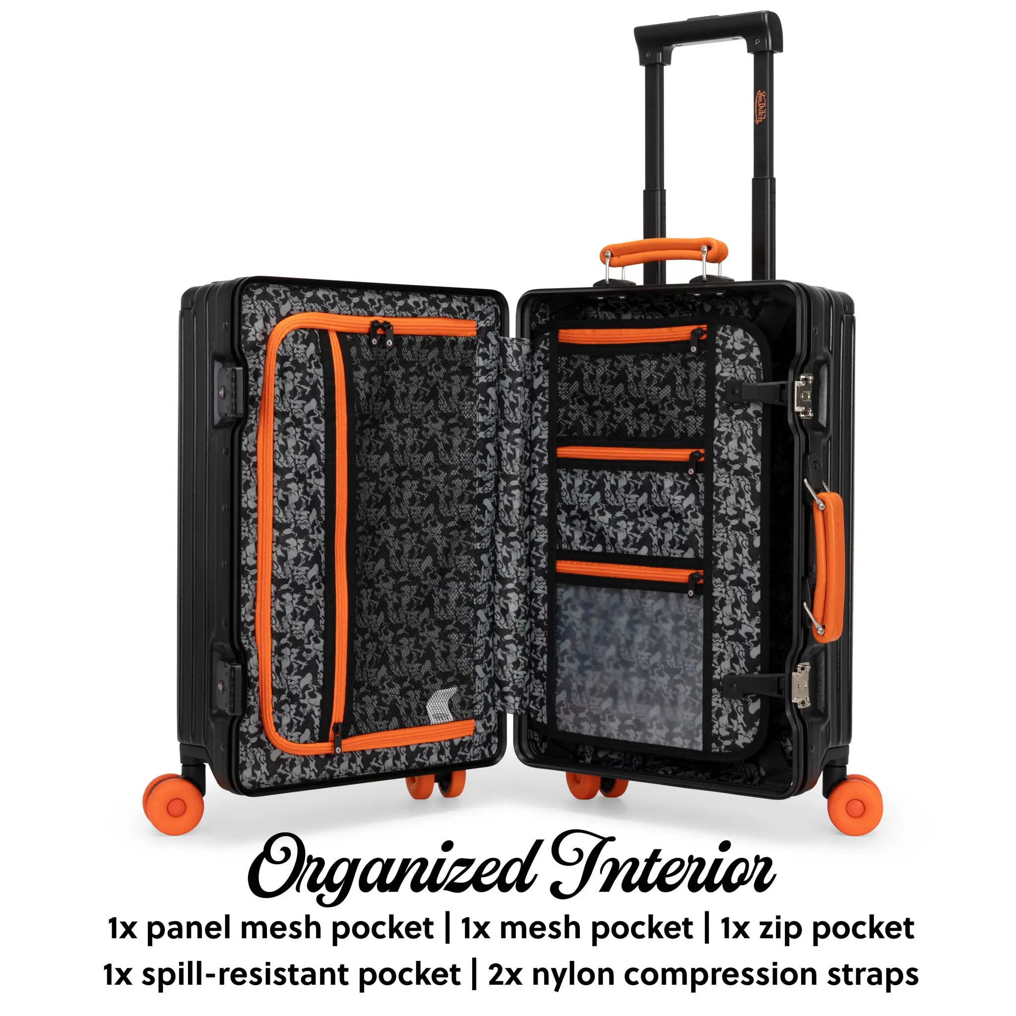 Cross Roads Polycarbonate Carry-on Suitcase with Aluminum Frame