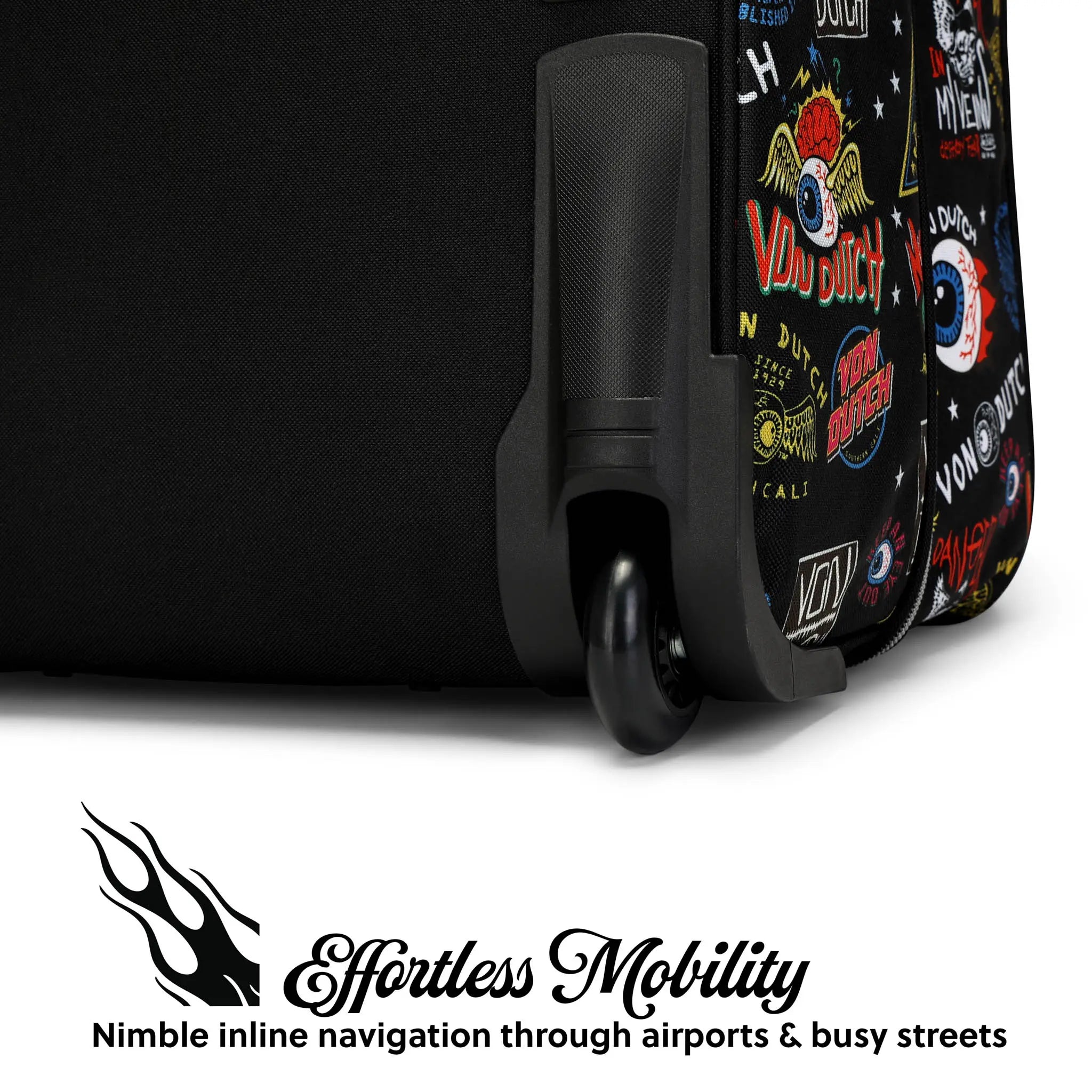 Jax Black 20" Carry-on Rolling Duffel