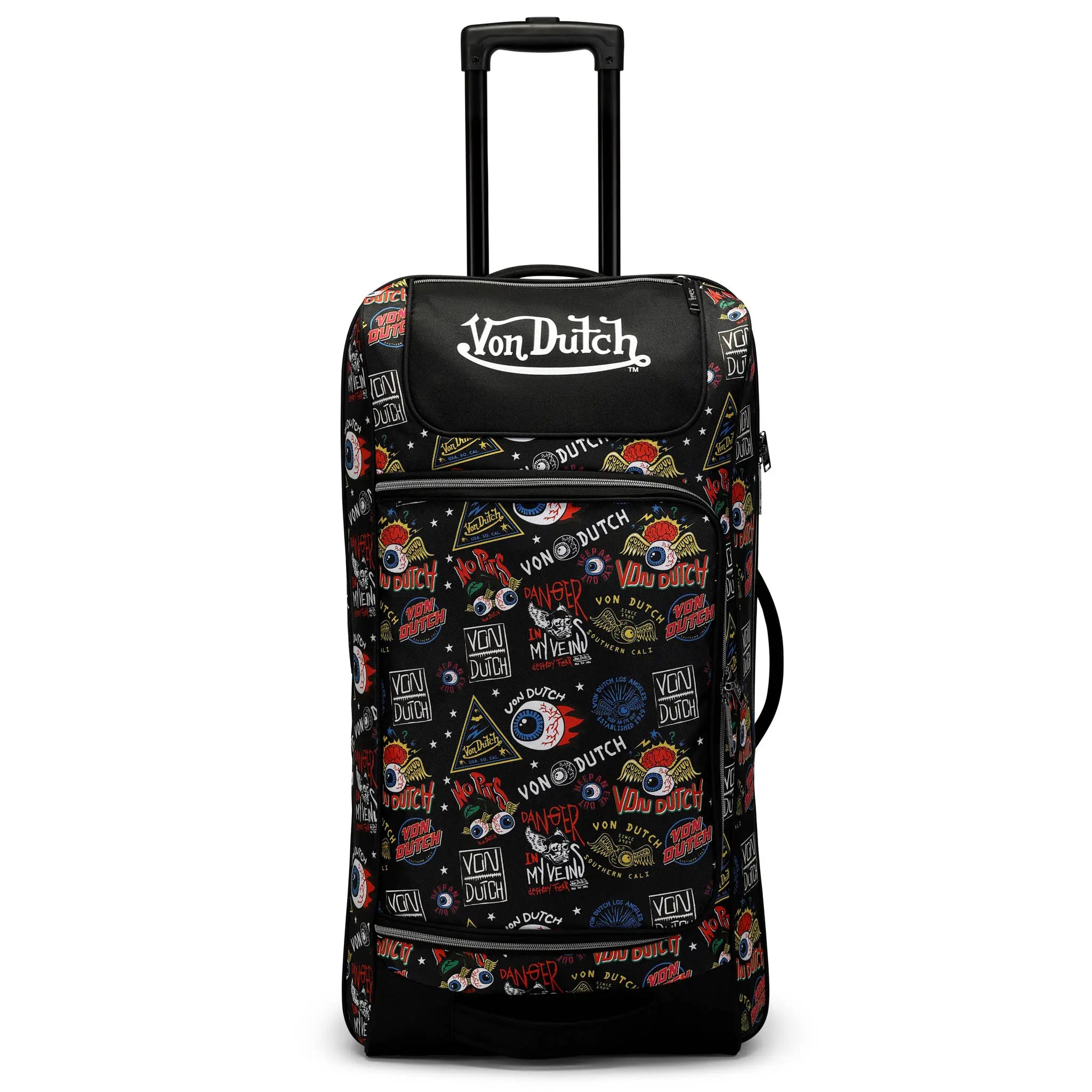 Jax Black 28" Checked Rolling Duffel