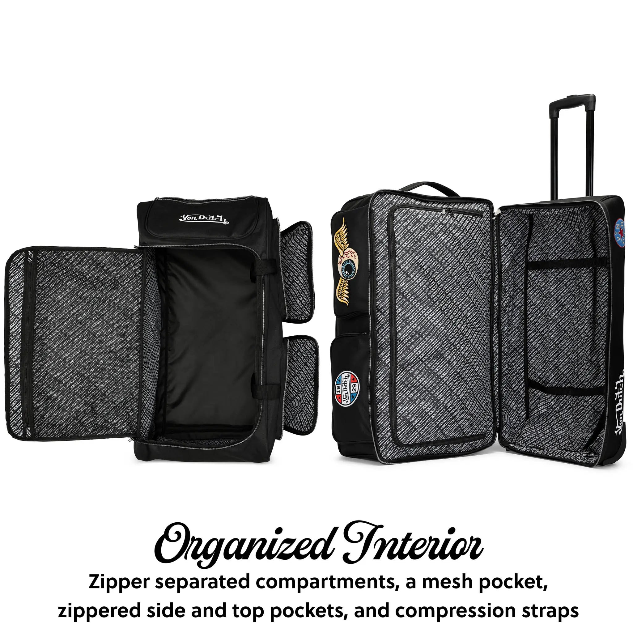 Signature Patch 28" Checked Rolling Duffel