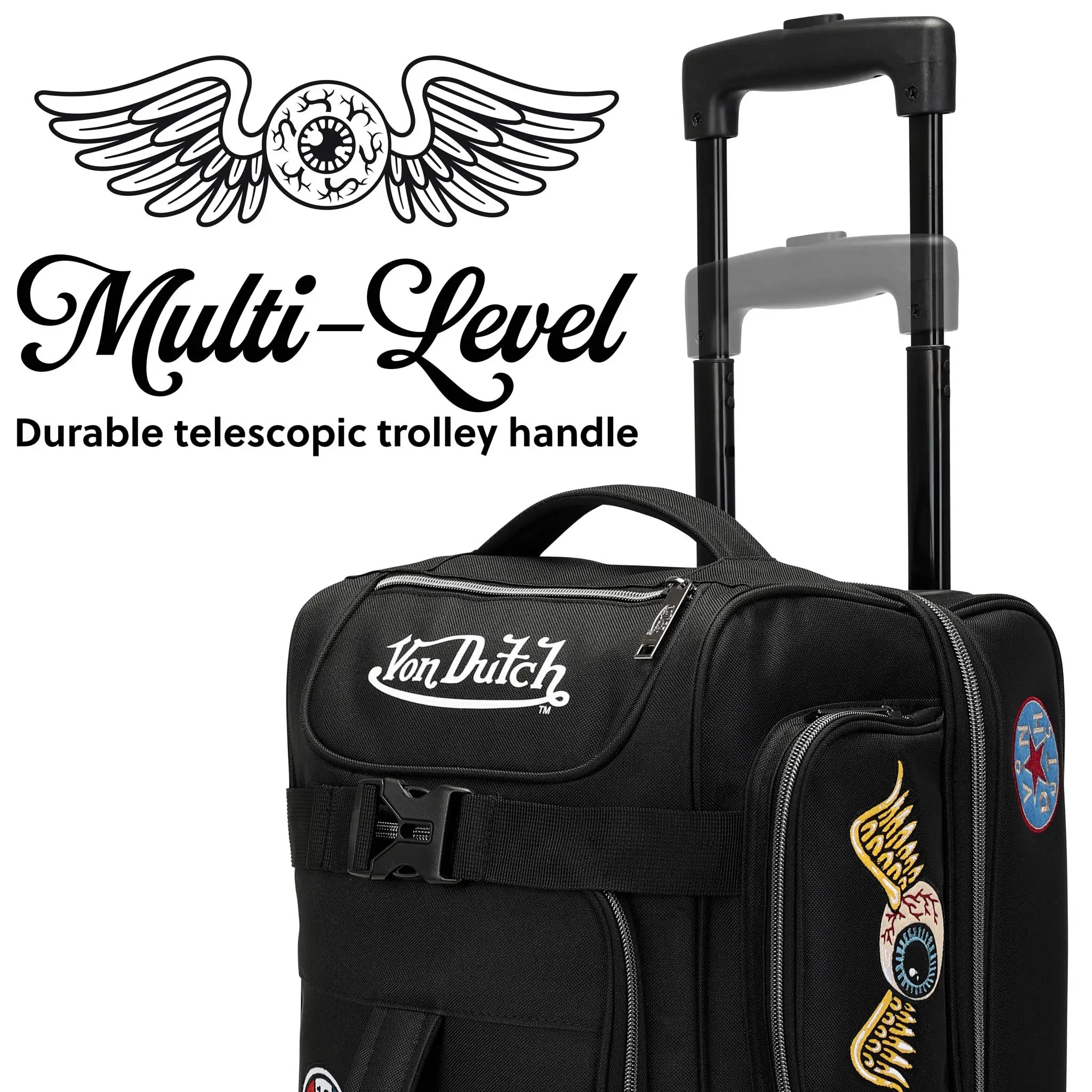 Signature Patch 28" Checked Rolling Duffel