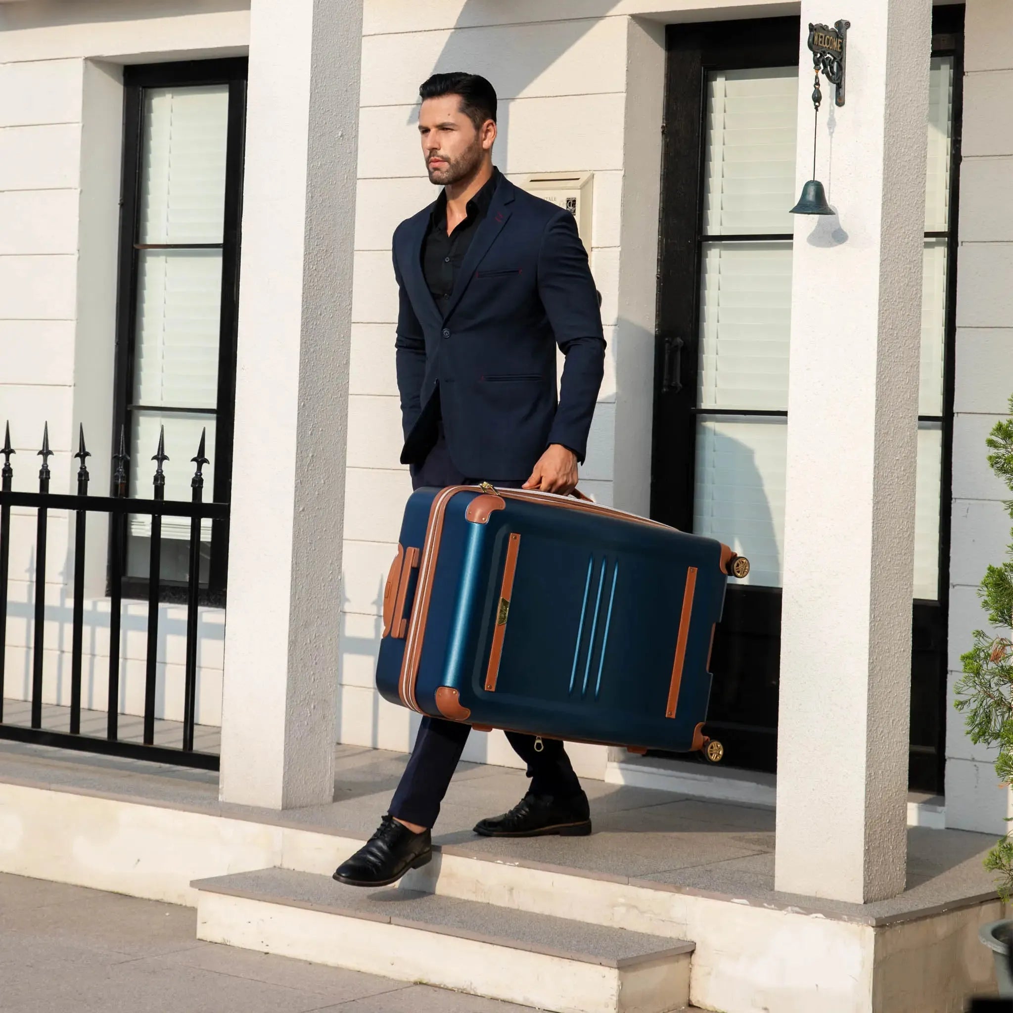 Juego de equipaje retro expandible vintage de 3 piezas