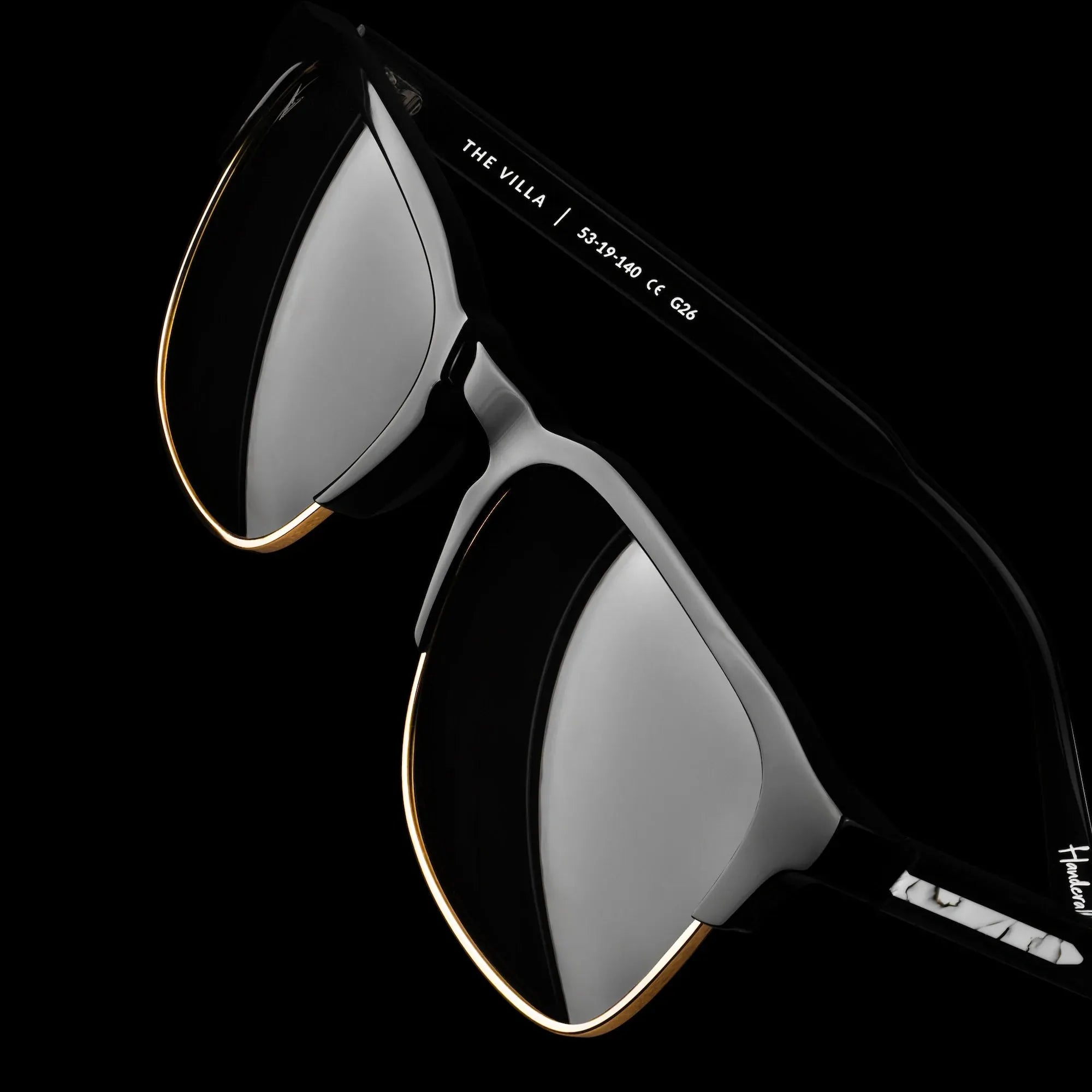 The Villa Sunglasses - Jet Black Gold