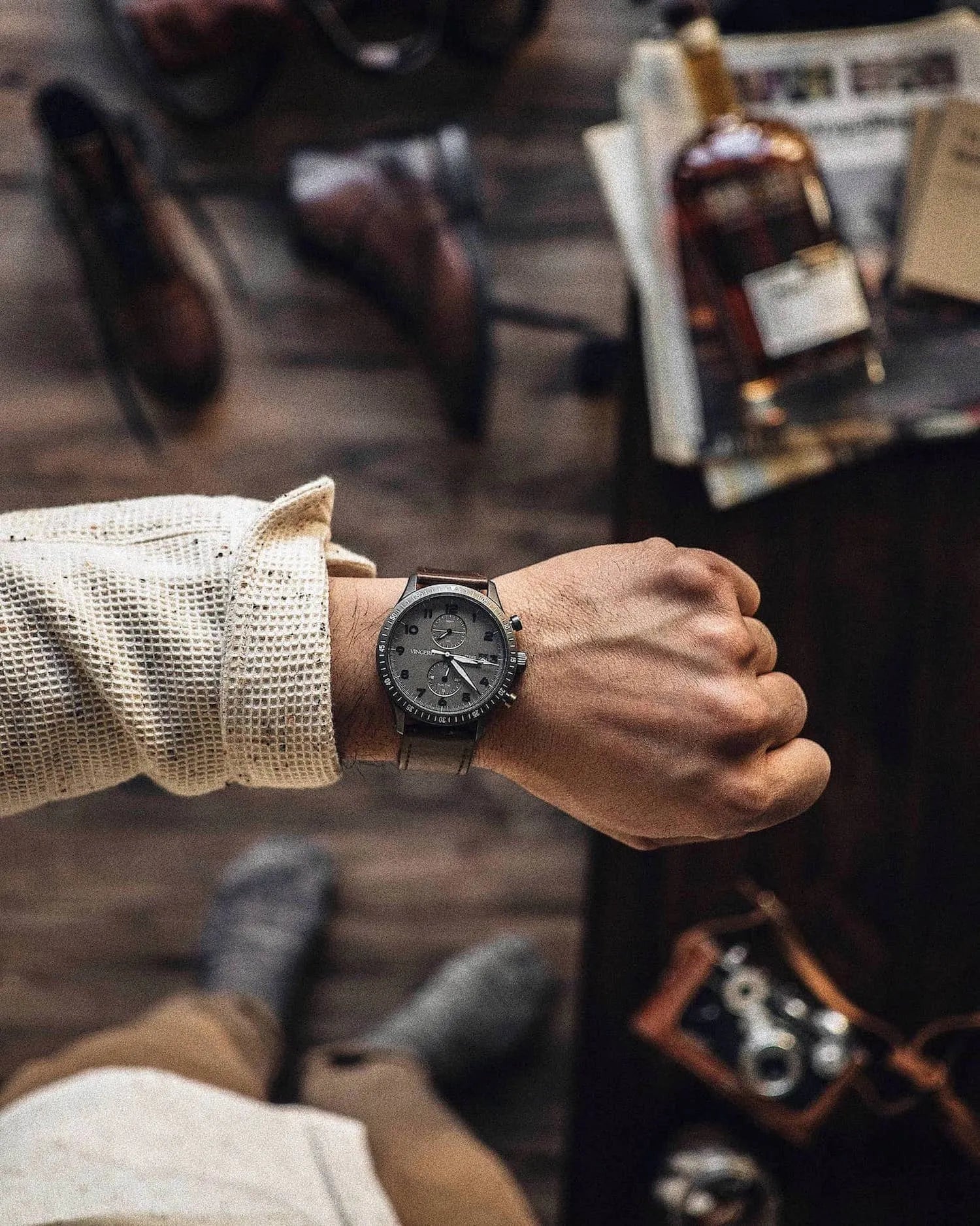 The Altitude Men's Watches - Gunmetal/Walnut