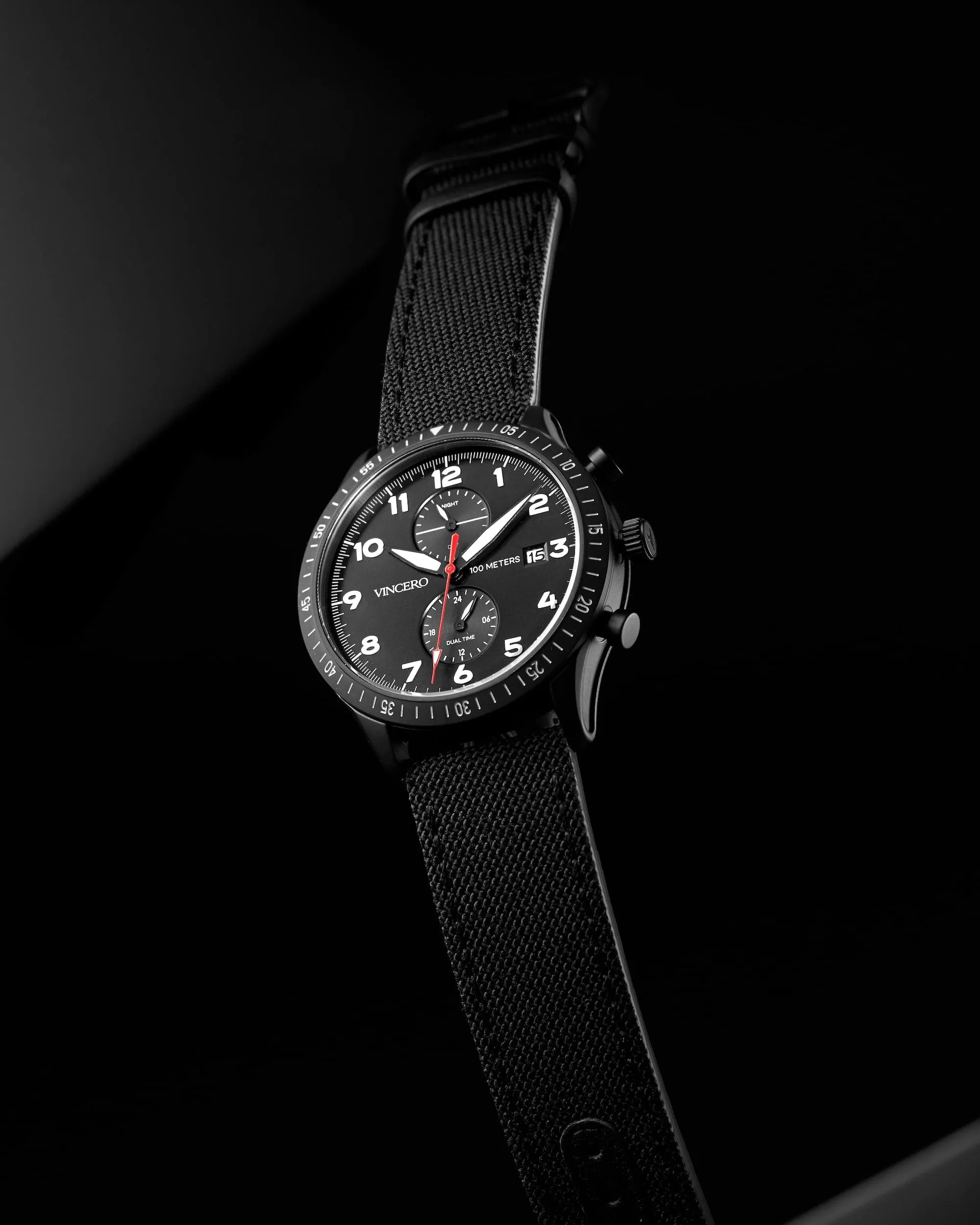 The Altitude Men's Watches - Matte Black/Red
