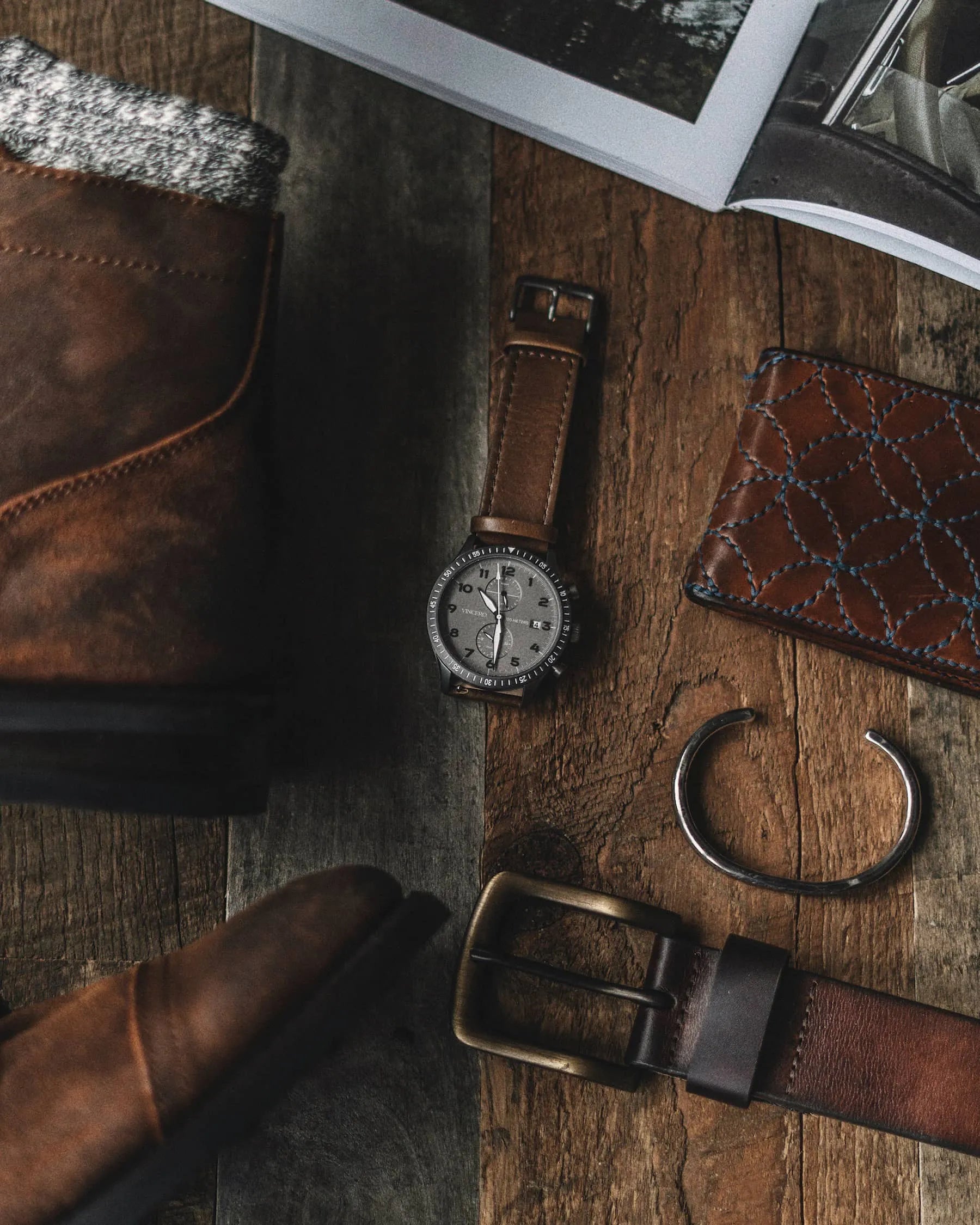 The Altitude Men's Watches - Gunmetal/Walnut