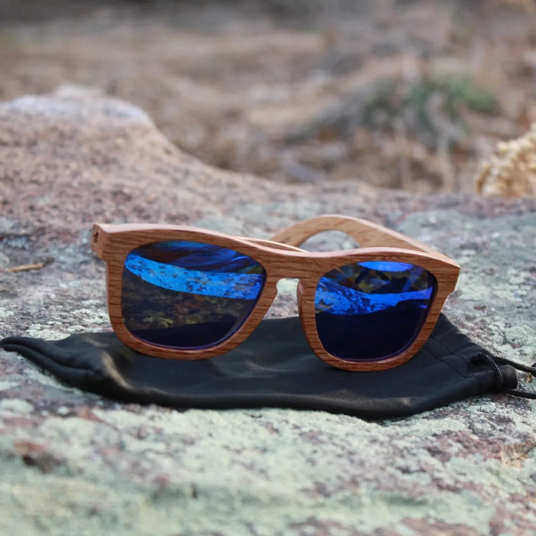Real Zebra All Wood Jacks Sunglasses