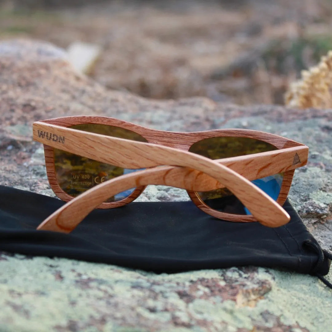 Real Zebra All Wood Jacks Sunglasses