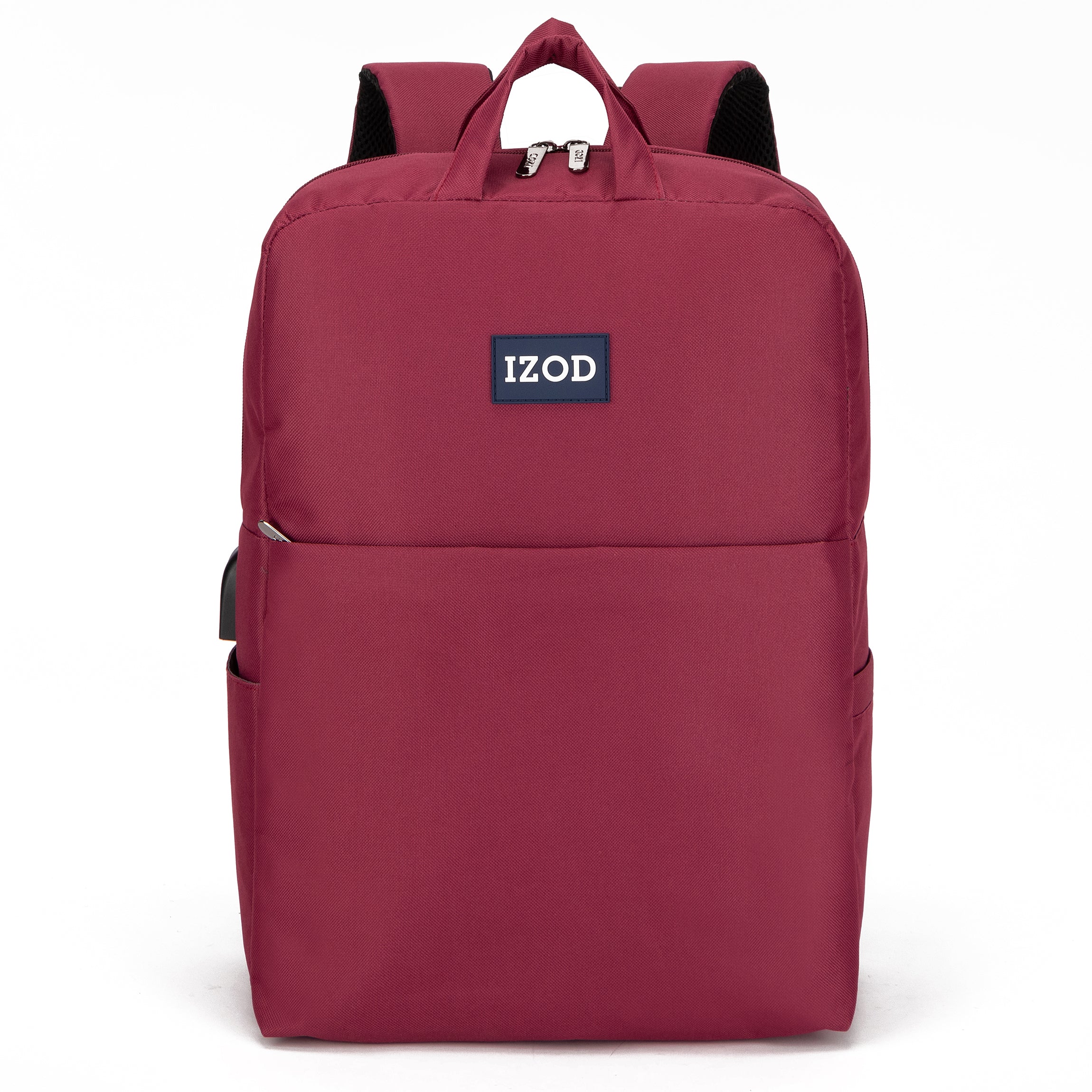 IZOD Wisdom Business Travel Slim Durable Laptop Backpack USB Charging Port