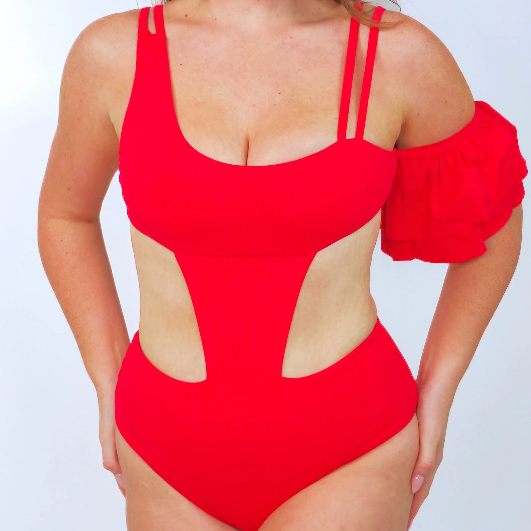 Rafa One Piece Swimsuit with Ruffle Sleeve