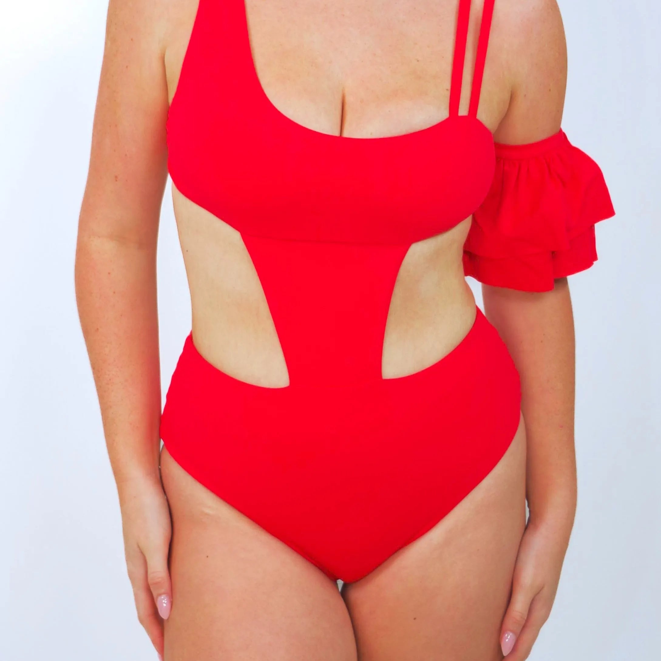 Rafa One Piece Swimsuit with Ruffle Sleeve