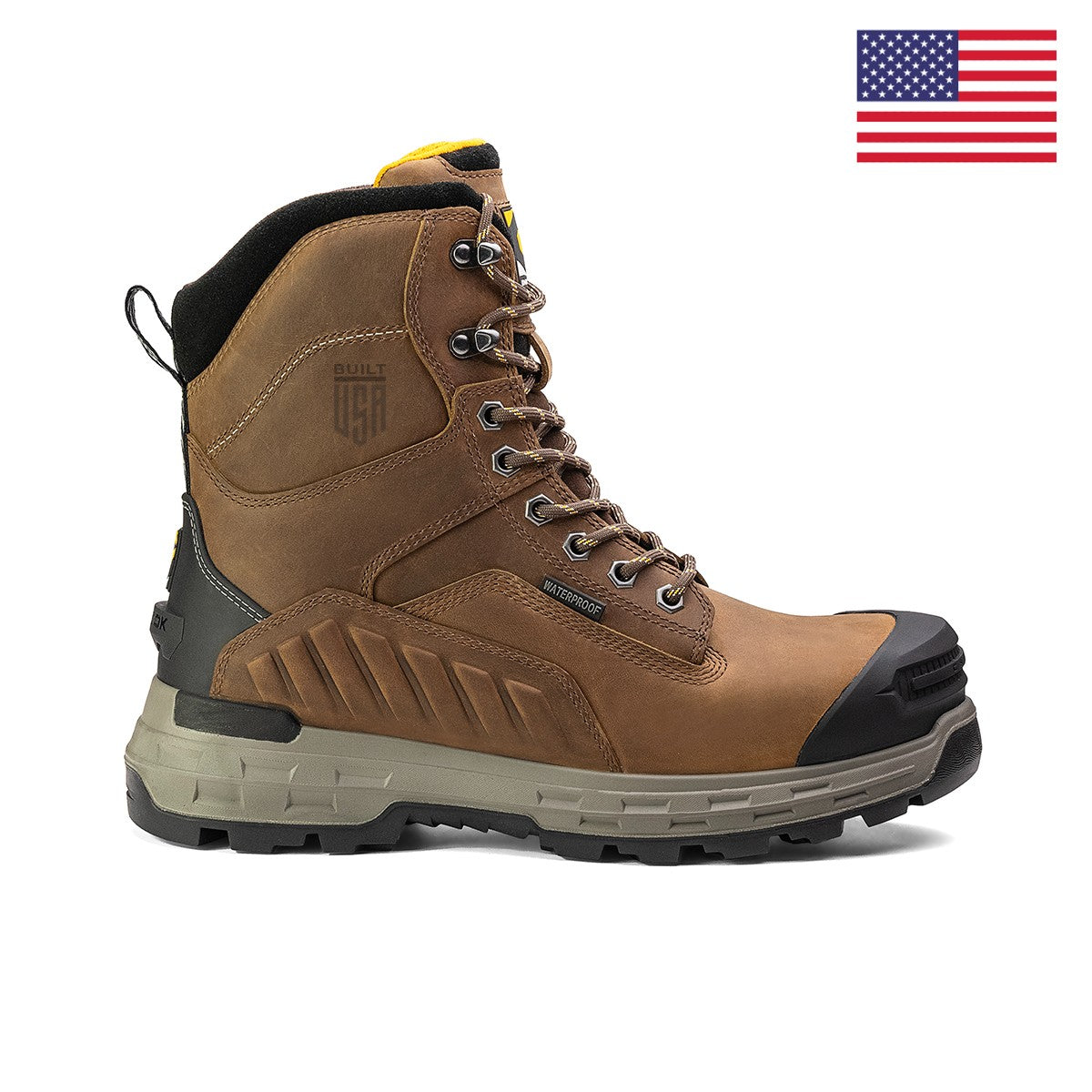 Wildwood 8” Waterproof Composite Toe Brown Boot - Made in USA