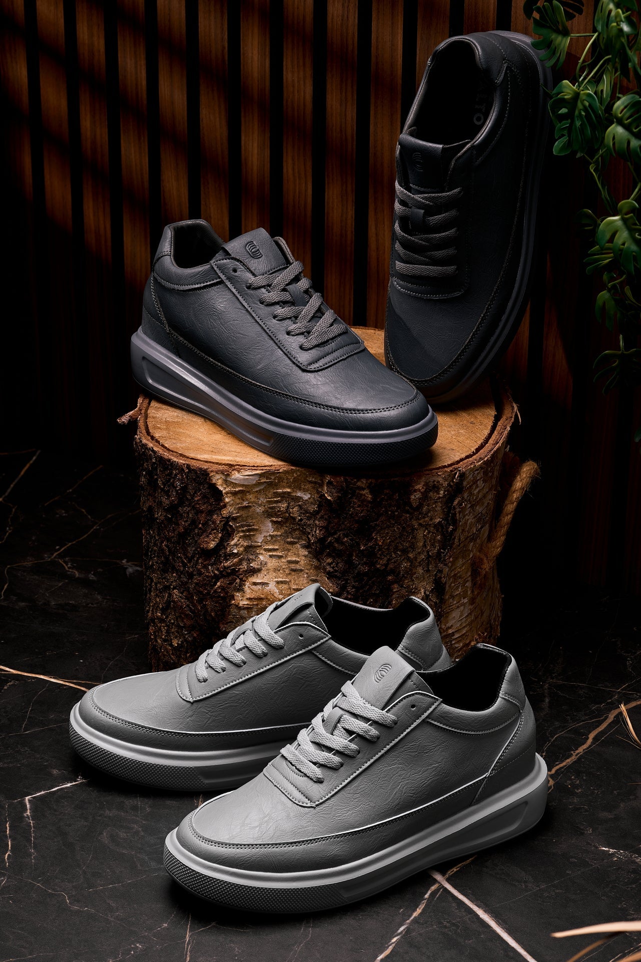 X1649 - 2.8 Inches Taller (Iron Grey) - Lightweight Men's Sneakers