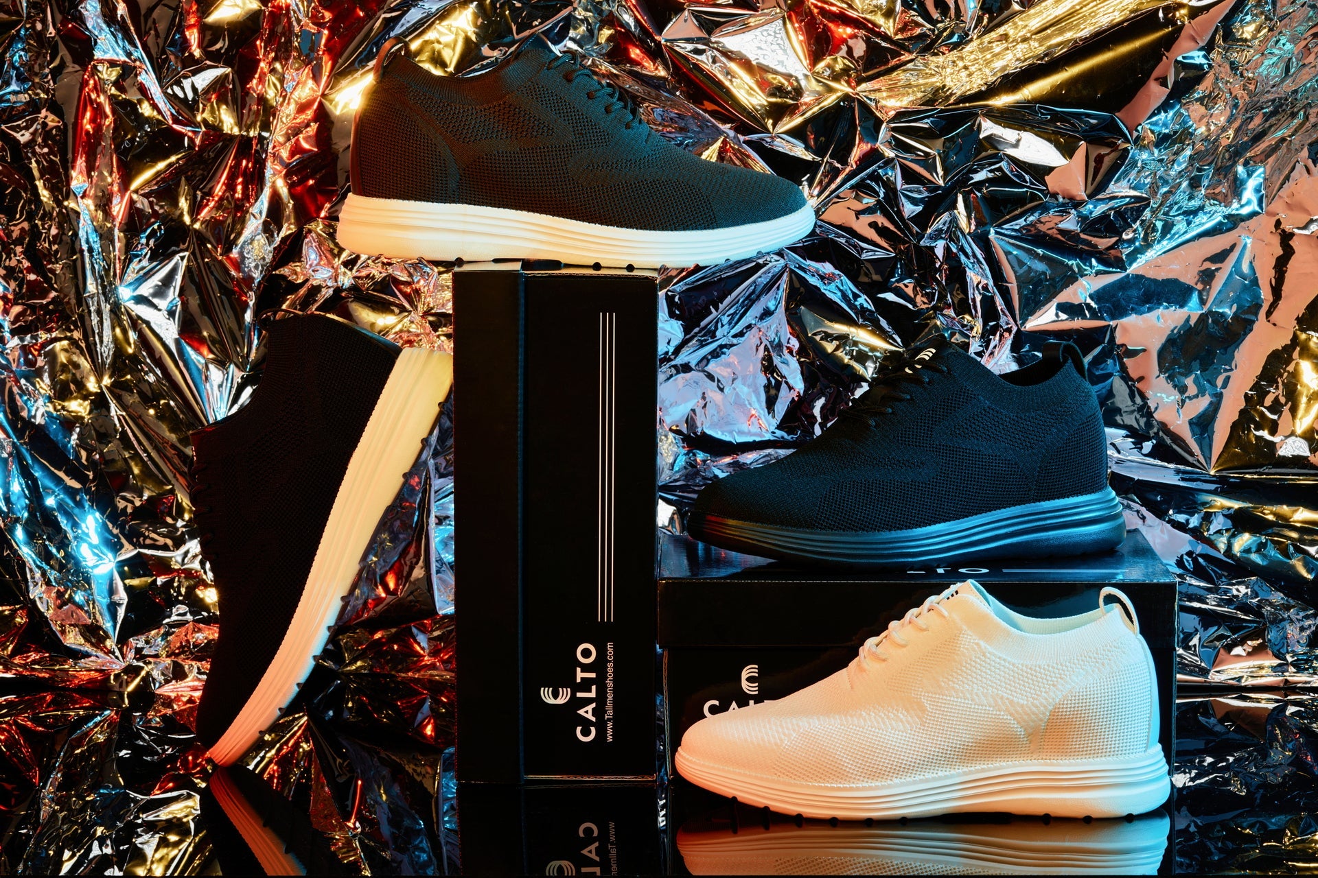 X2634 - 2.8 Inches Taller (Night Blue) - Lace Up Casual Men's Walker Shoes