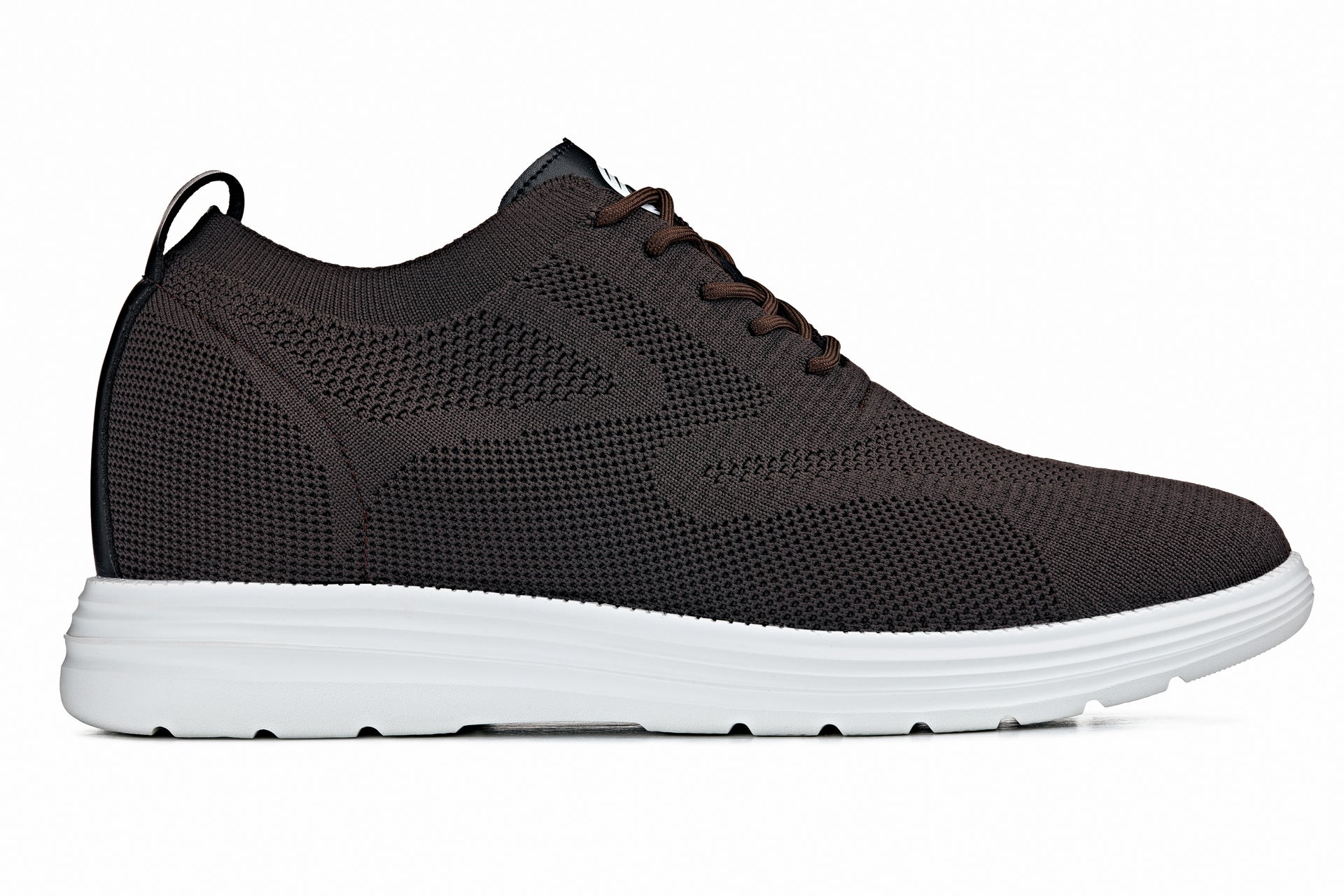 X2635 - 2.8 Inches Taller (Coffee Brown) - Lace Up Casual Men's Walker Shoes