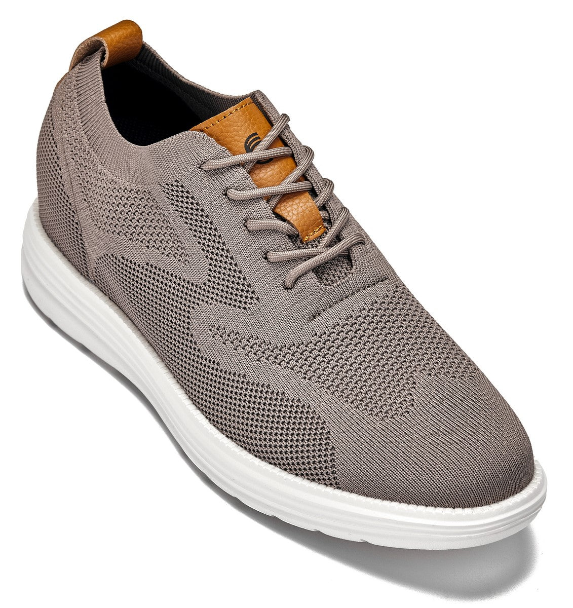 X2638 - 2.8 Inches Taller (Khaki/Brown) - Lace Up Casual Men's Walker Shoes
