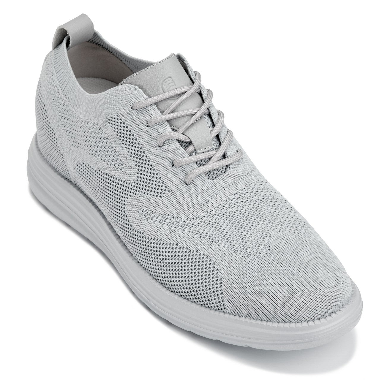 X2640 - 2.8 Inches Taller (Pewter/Light Grey Sole) - Lace Up Casual Men's Walker Shoes