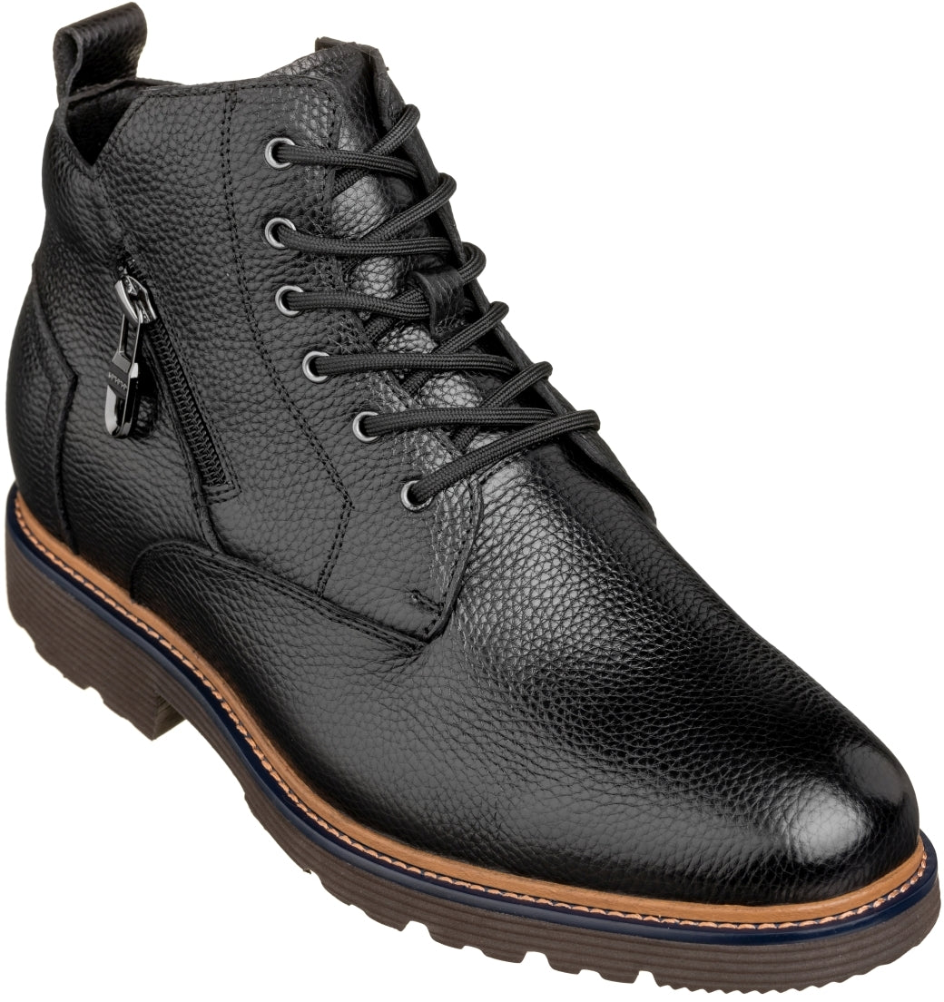 Y42071 - 2.8 Inches Taller (Black) - Dressy Casual Men's Boots