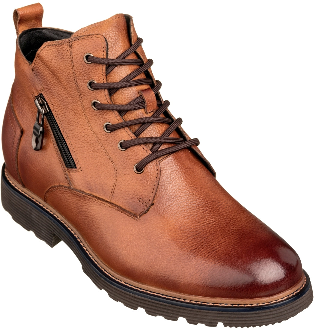 Y42072 - 2.8 Inches Taller (Brown) - Dressy Casual Men's Boots