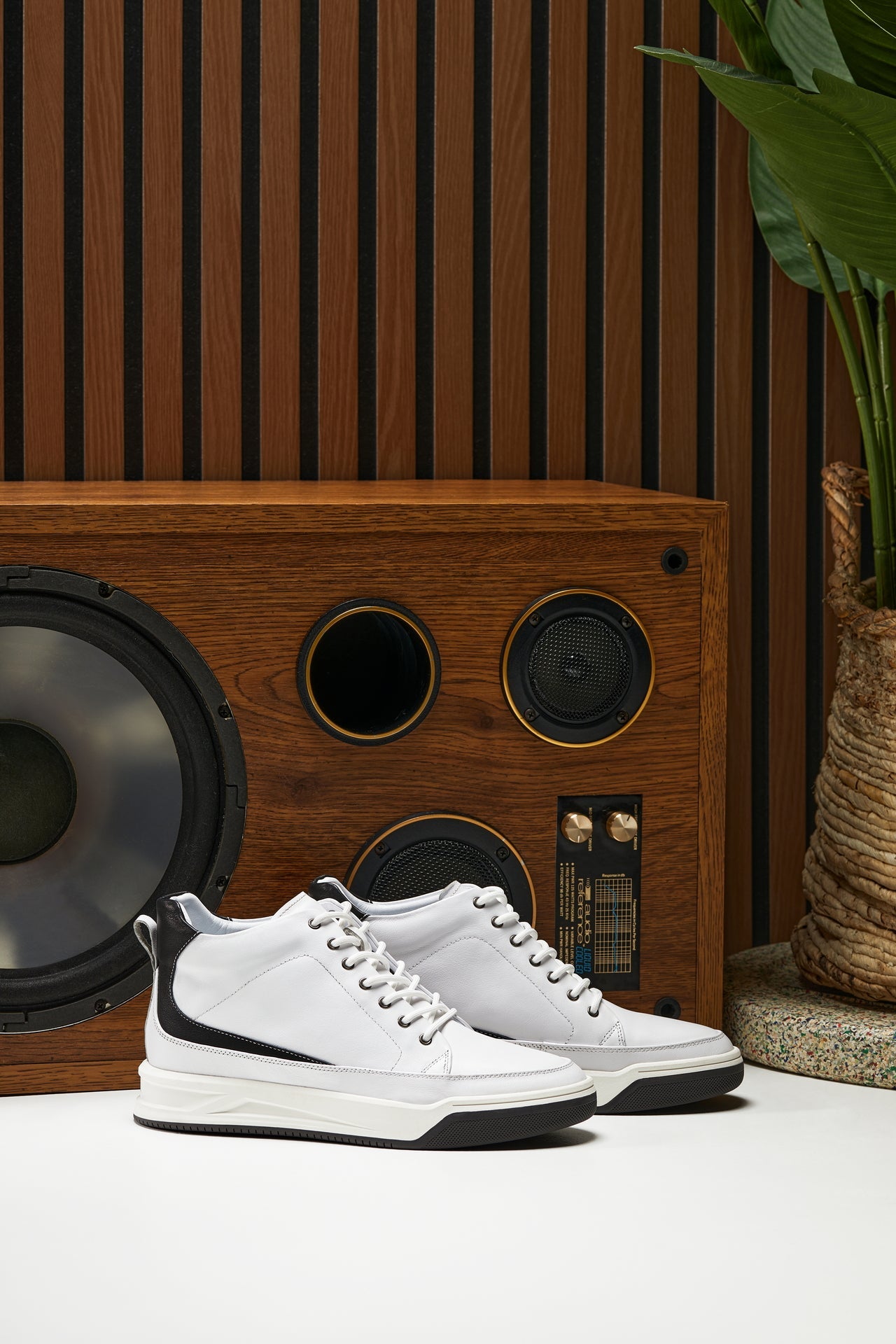 Y7151 - 2.6 Inches Taller (Off-White) - Leather Ankle Top Men's Sneak-Boot