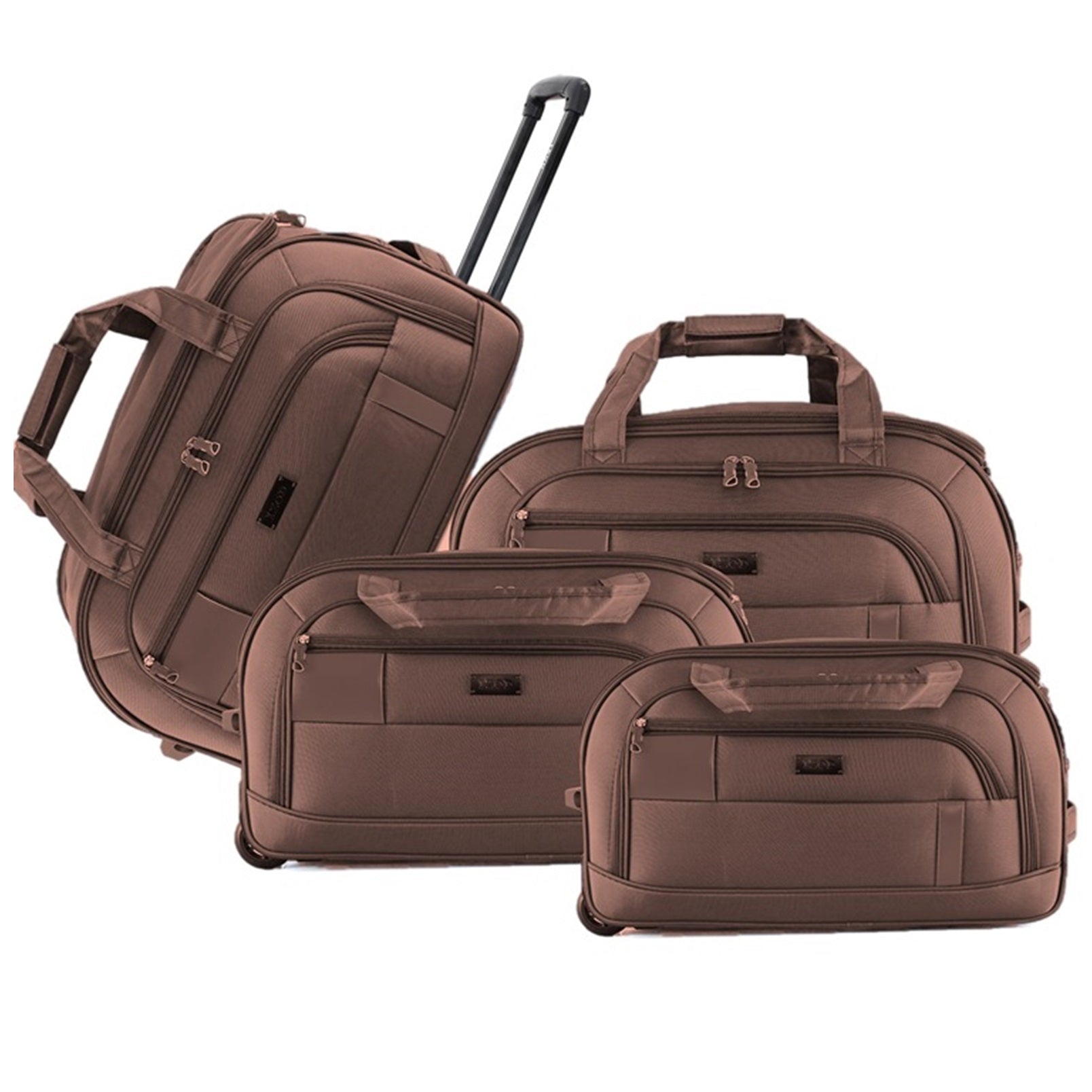 Gavin Soft shell Lightweight Duffel Rolling Bag 4 Piece Set