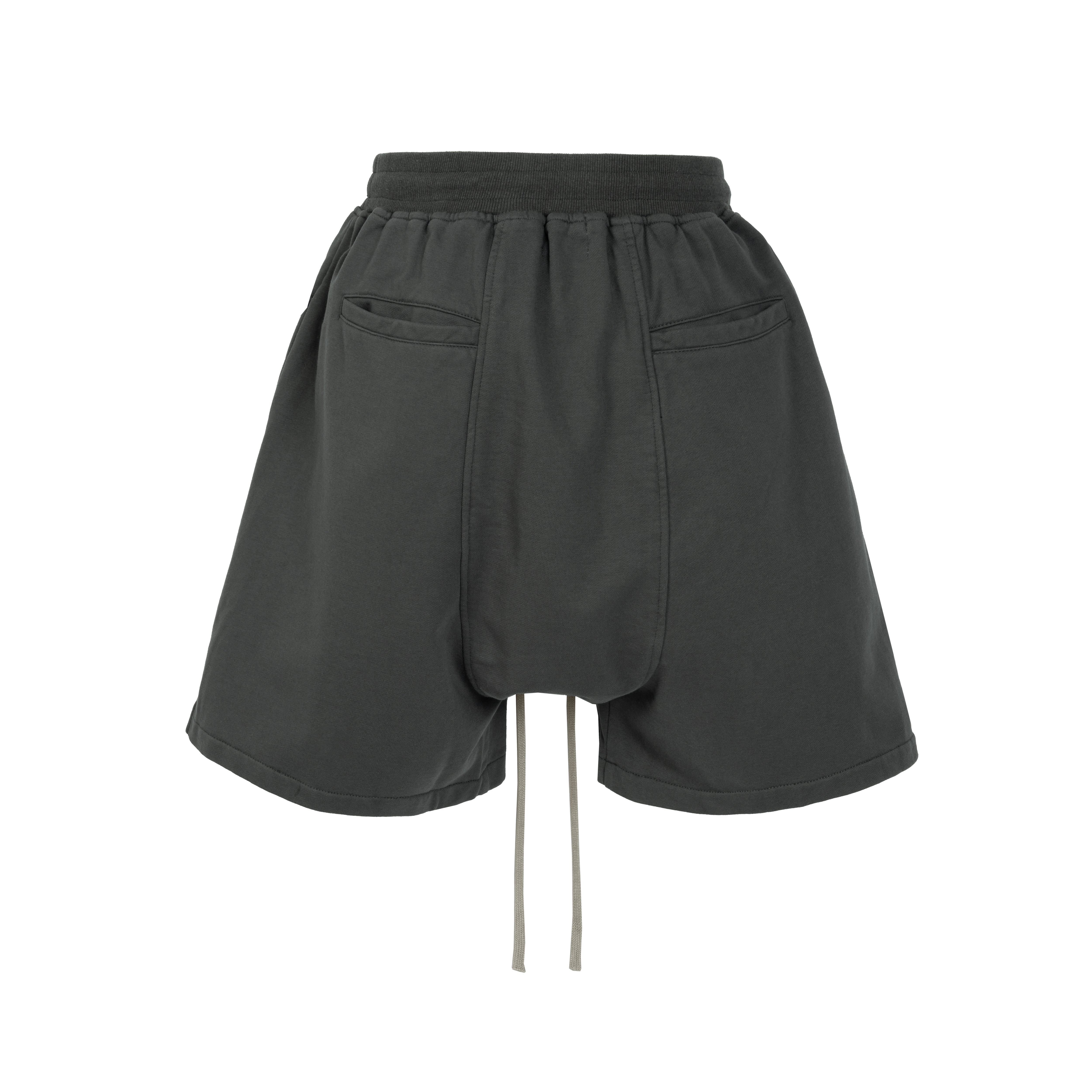 GREY ZIP DRAWSTRING CARGO SHORTS
