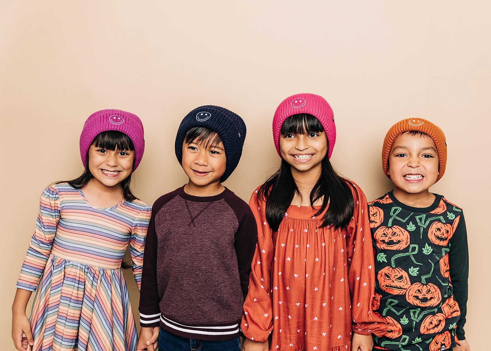 Cozy Smiley Face Knit Beanie