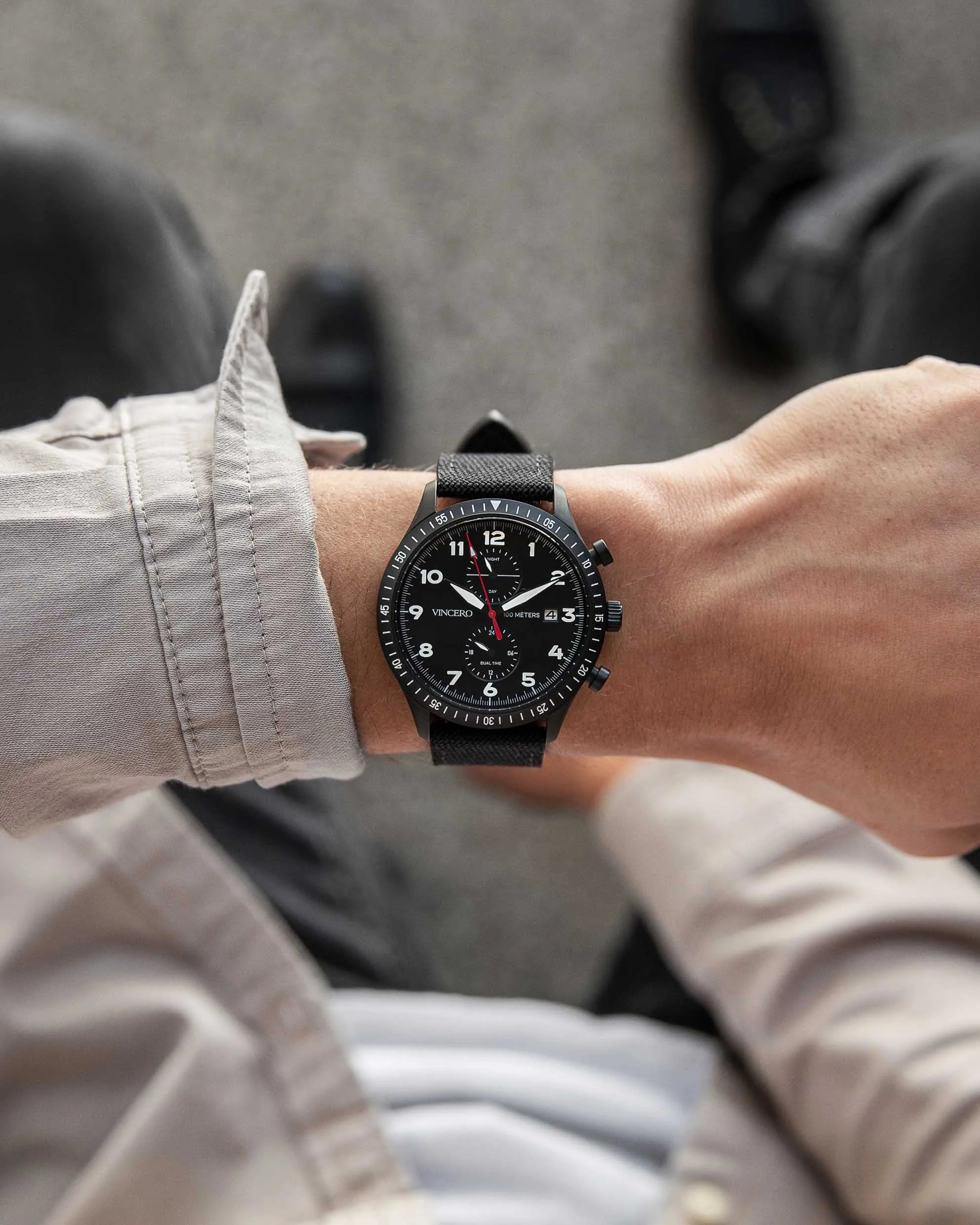 The Altitude Men's Watches - Matte Black/Red