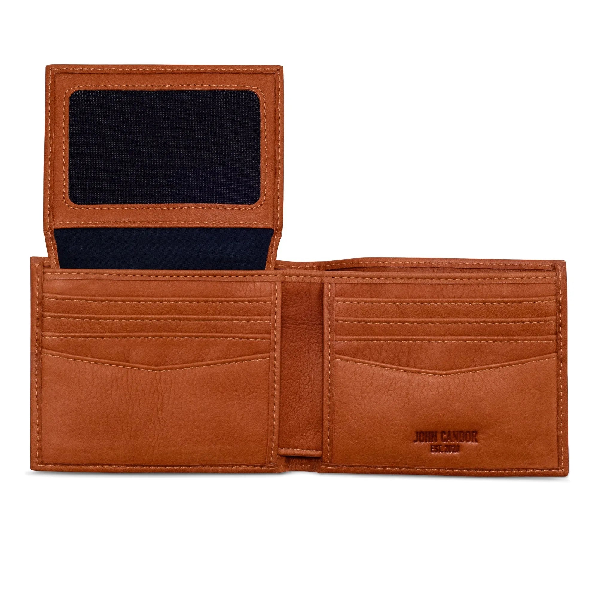 Carry-It-All Bifold Men's Leather Wallet (American Flag optional)