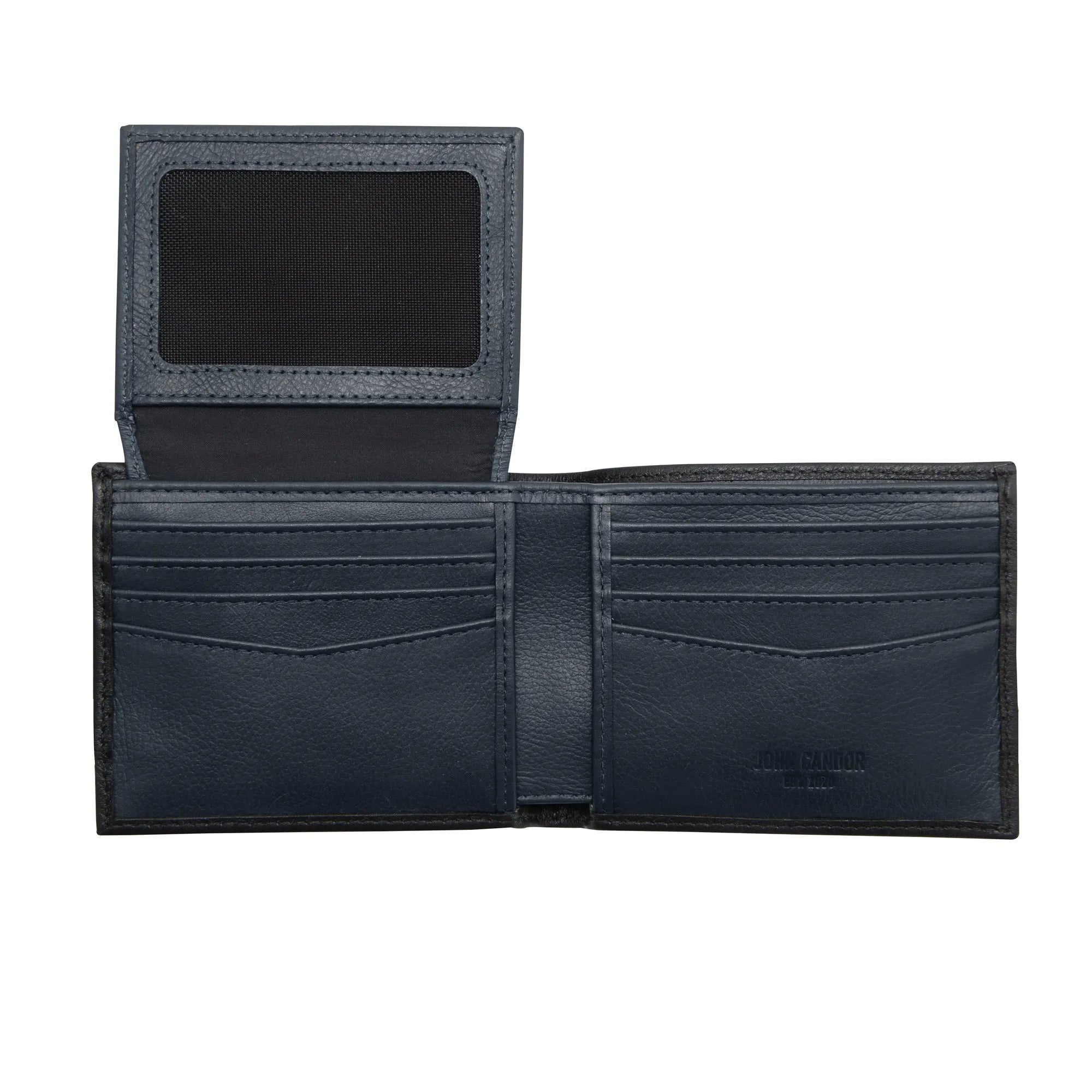 Carry-It-All Bifold Men's Leather Wallet (American Flag optional)