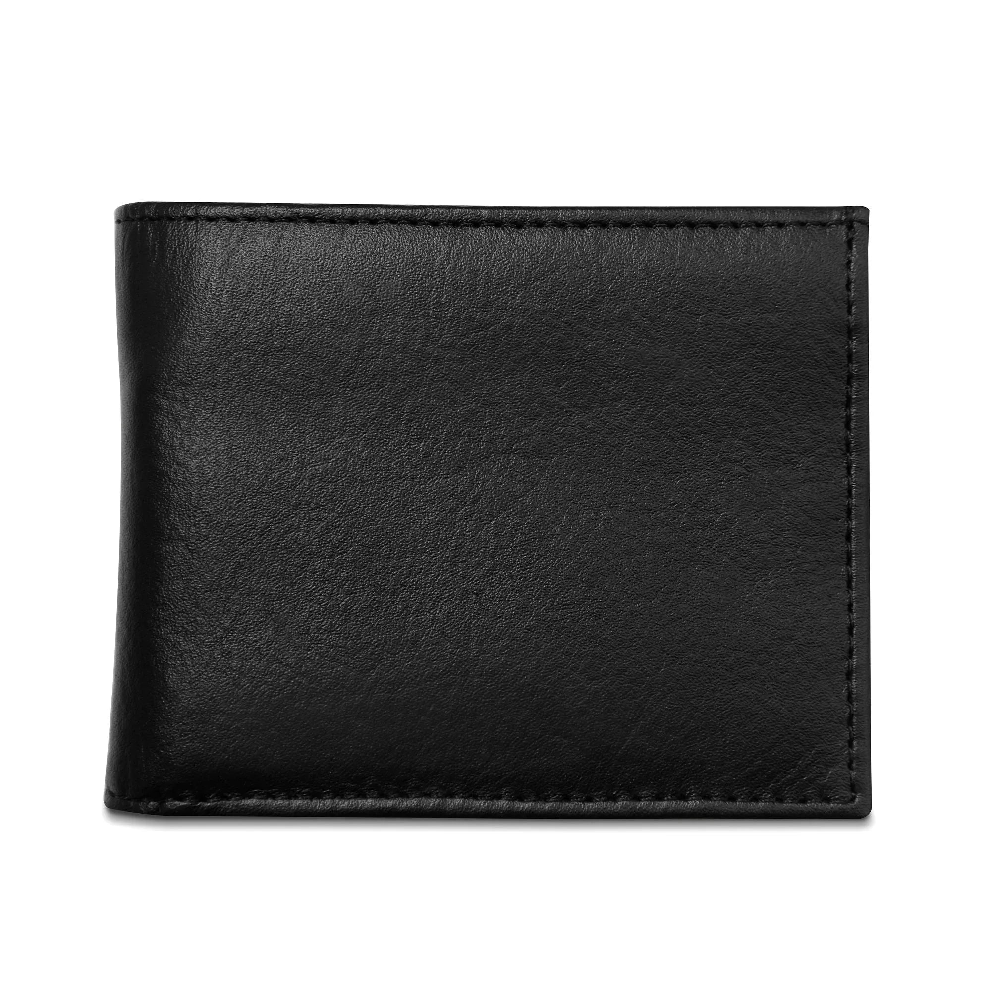 Carry-It-All Bifold Men's Leather Wallet (American Flag optional)